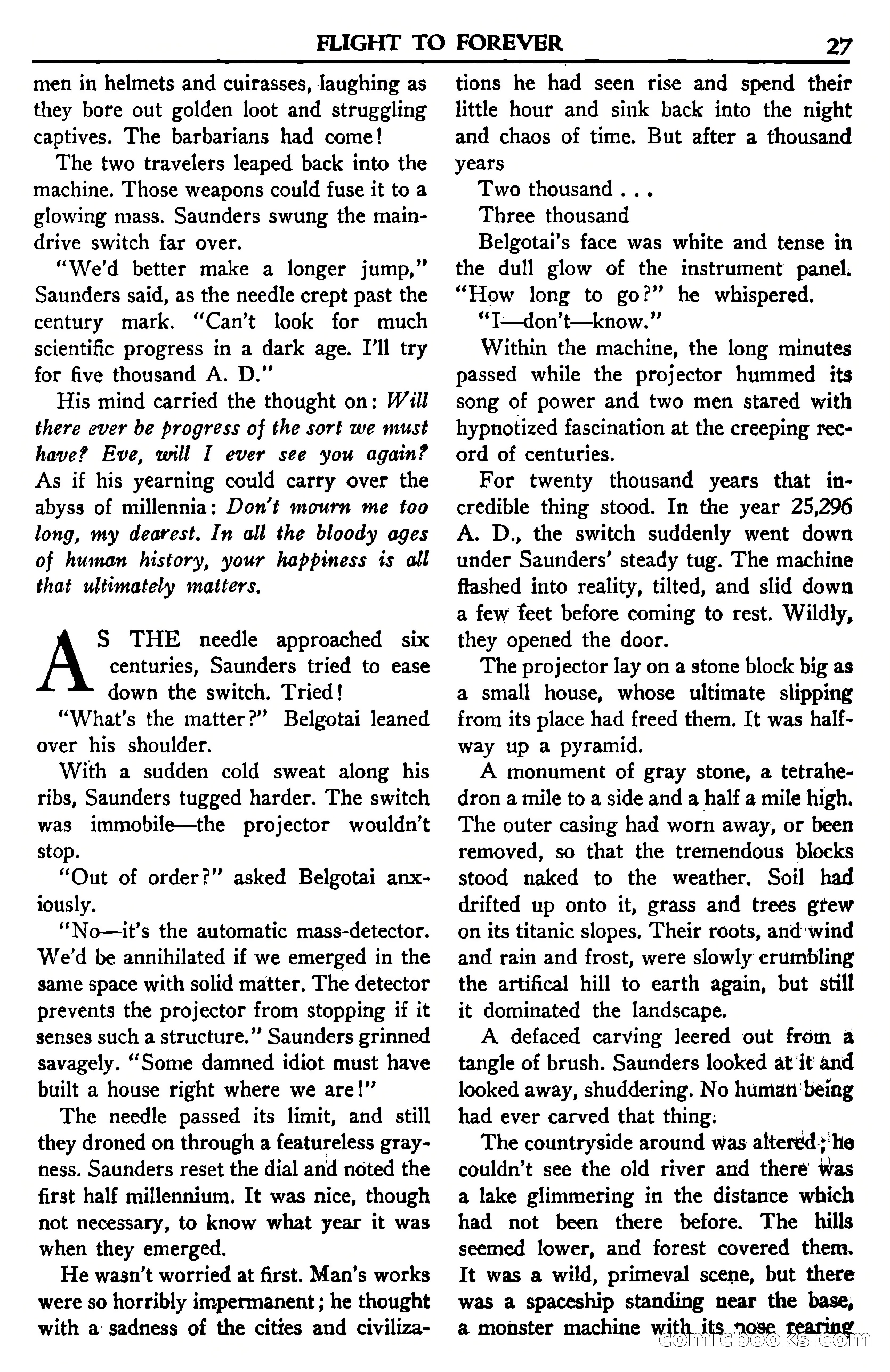 Super Science Stories, November 1950 — page 27 of 133