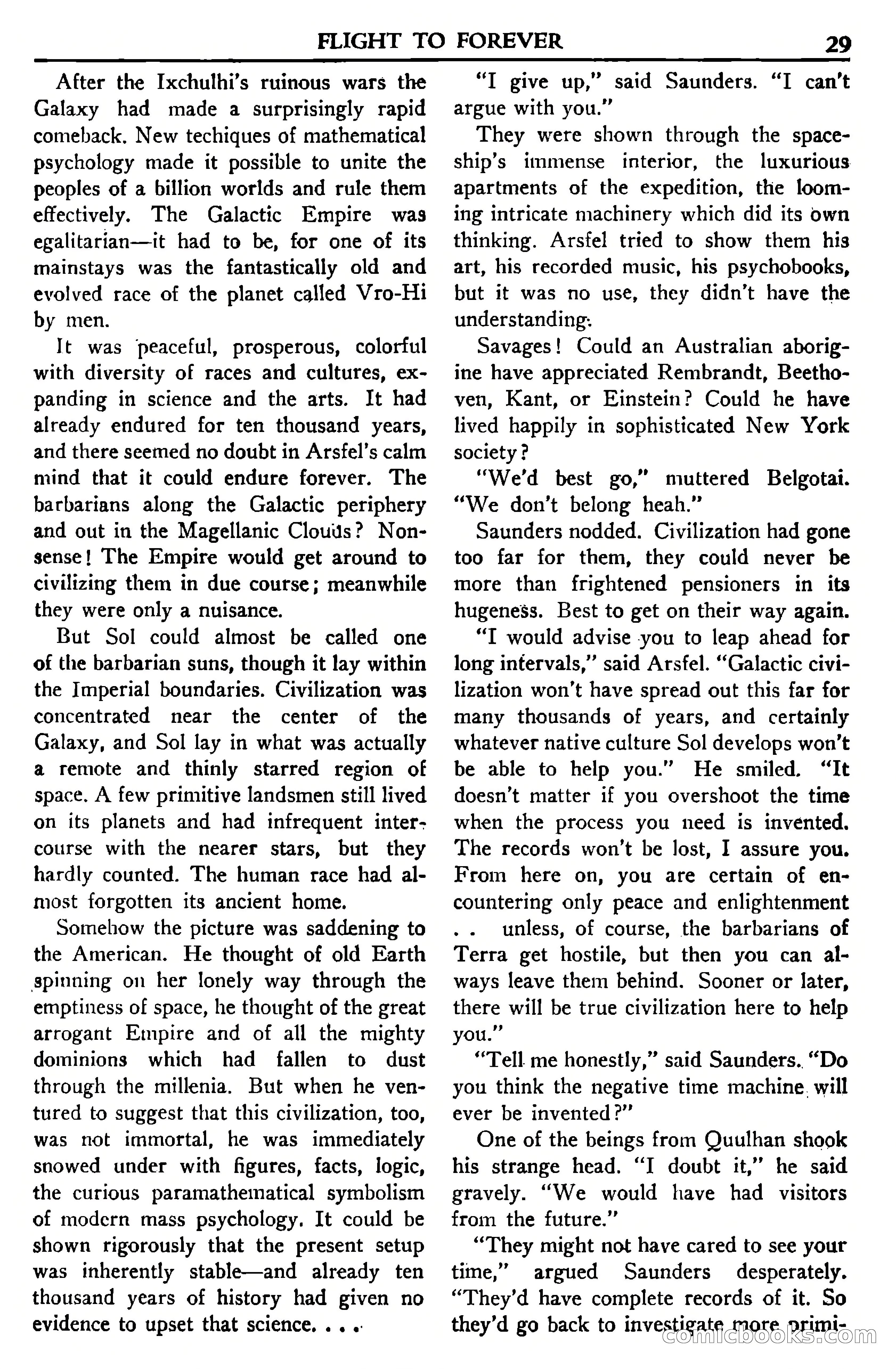 Super Science Stories, November 1950 — page 29 of 133
