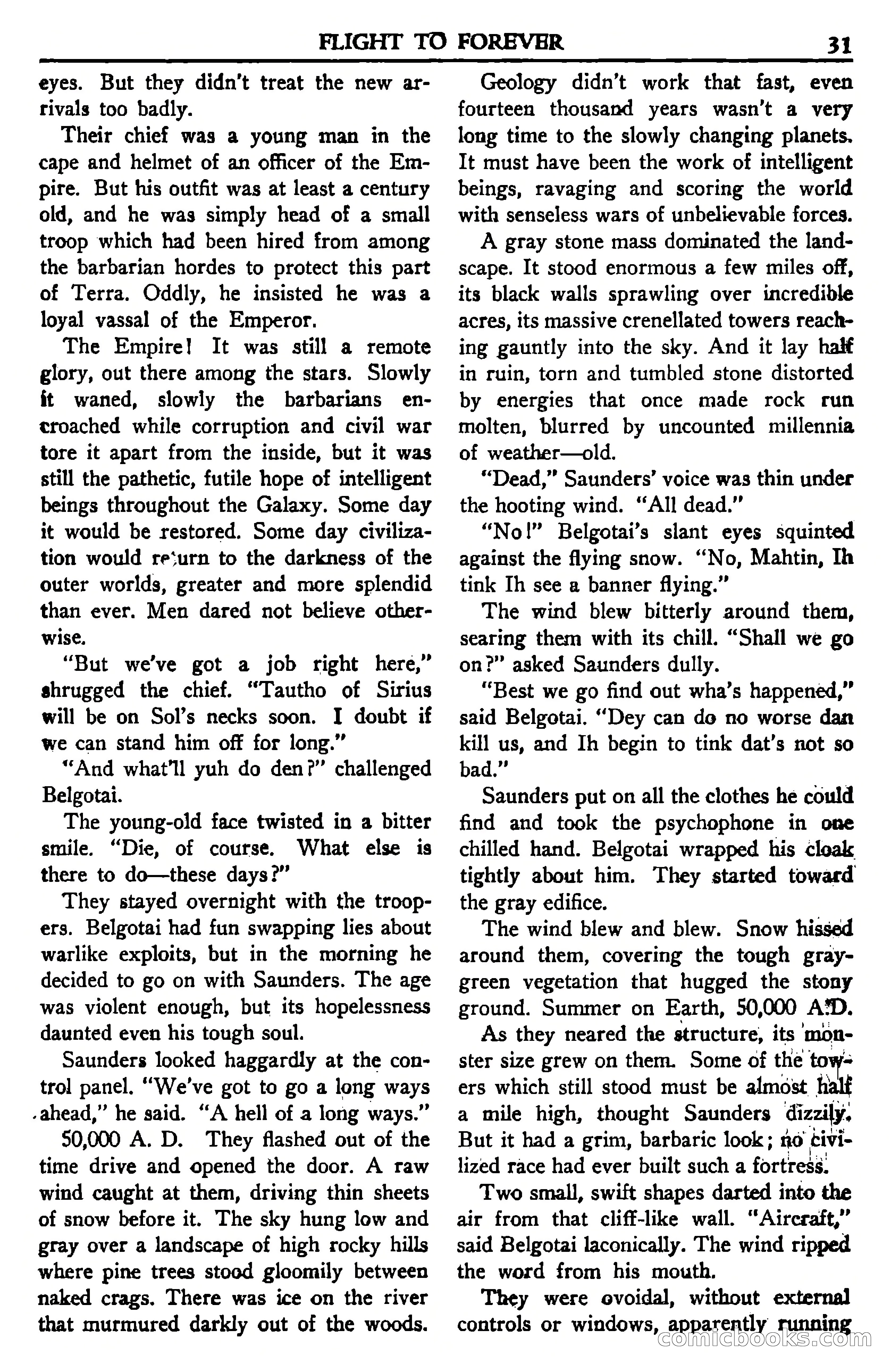 Super Science Stories, November 1950 — page 31 of 133