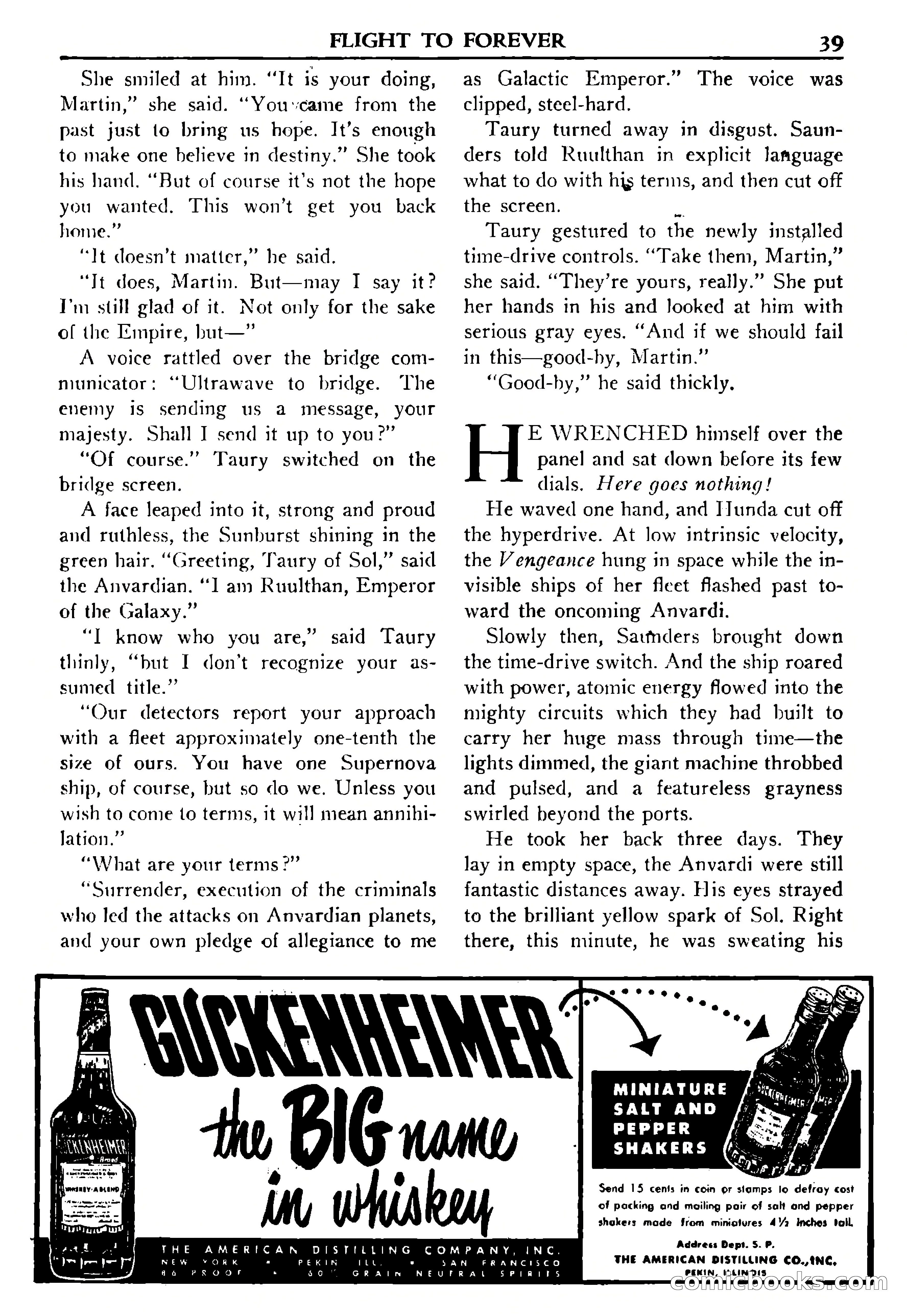Super Science Stories, November 1950 — page 39 of 133