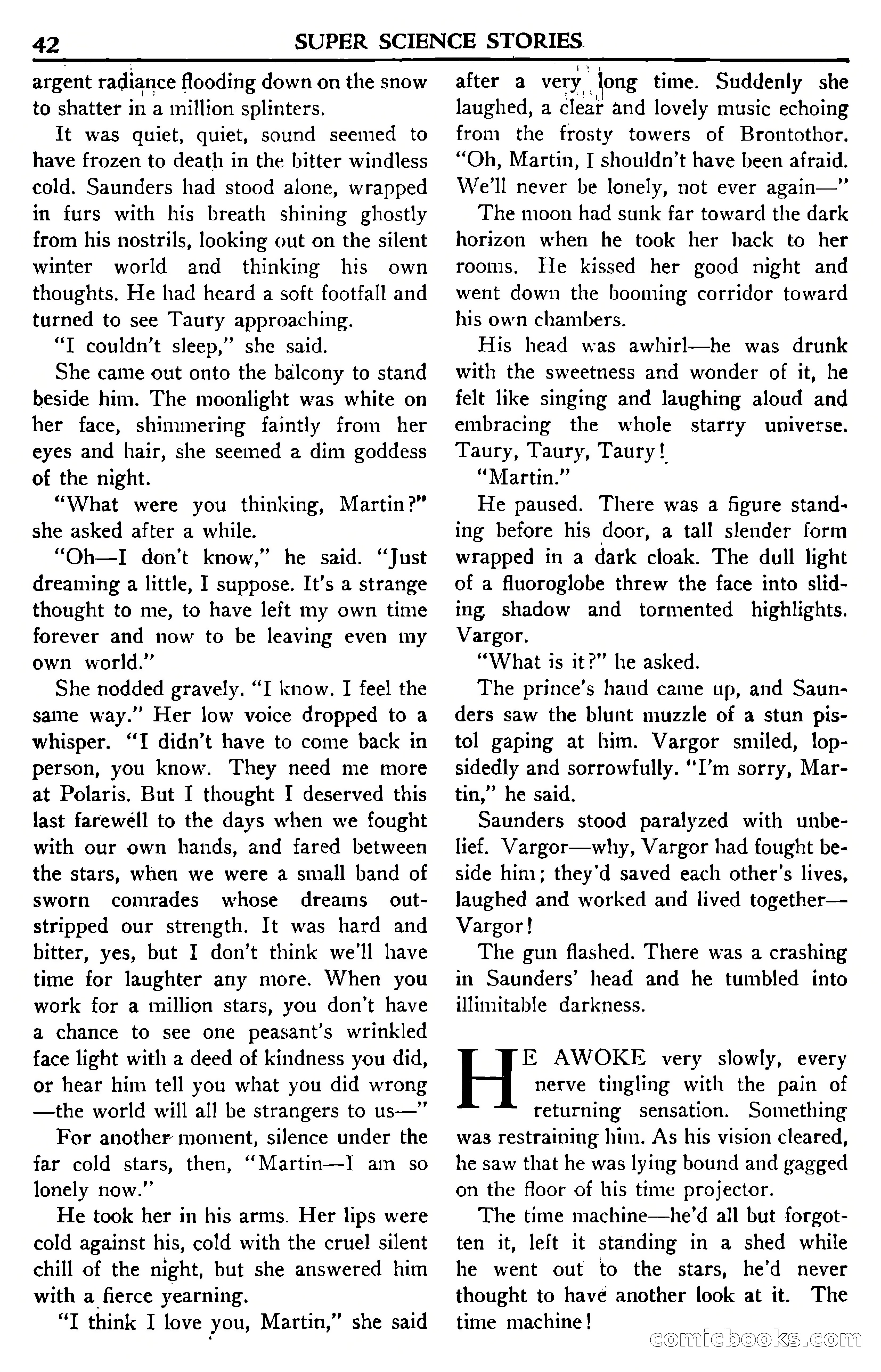 Super Science Stories, November 1950 — page 42 of 133