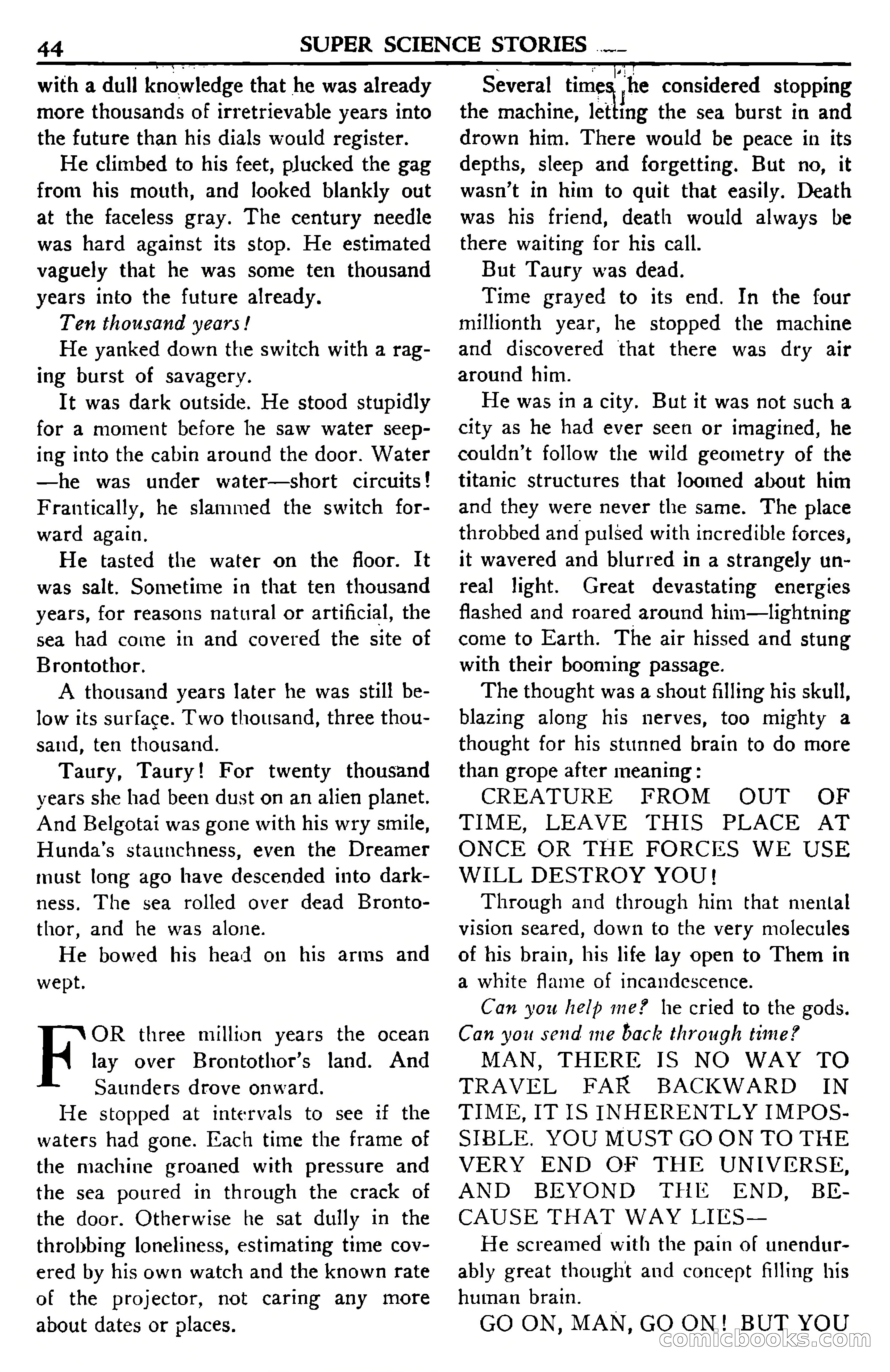 Super Science Stories, November 1950 — page 44 of 133