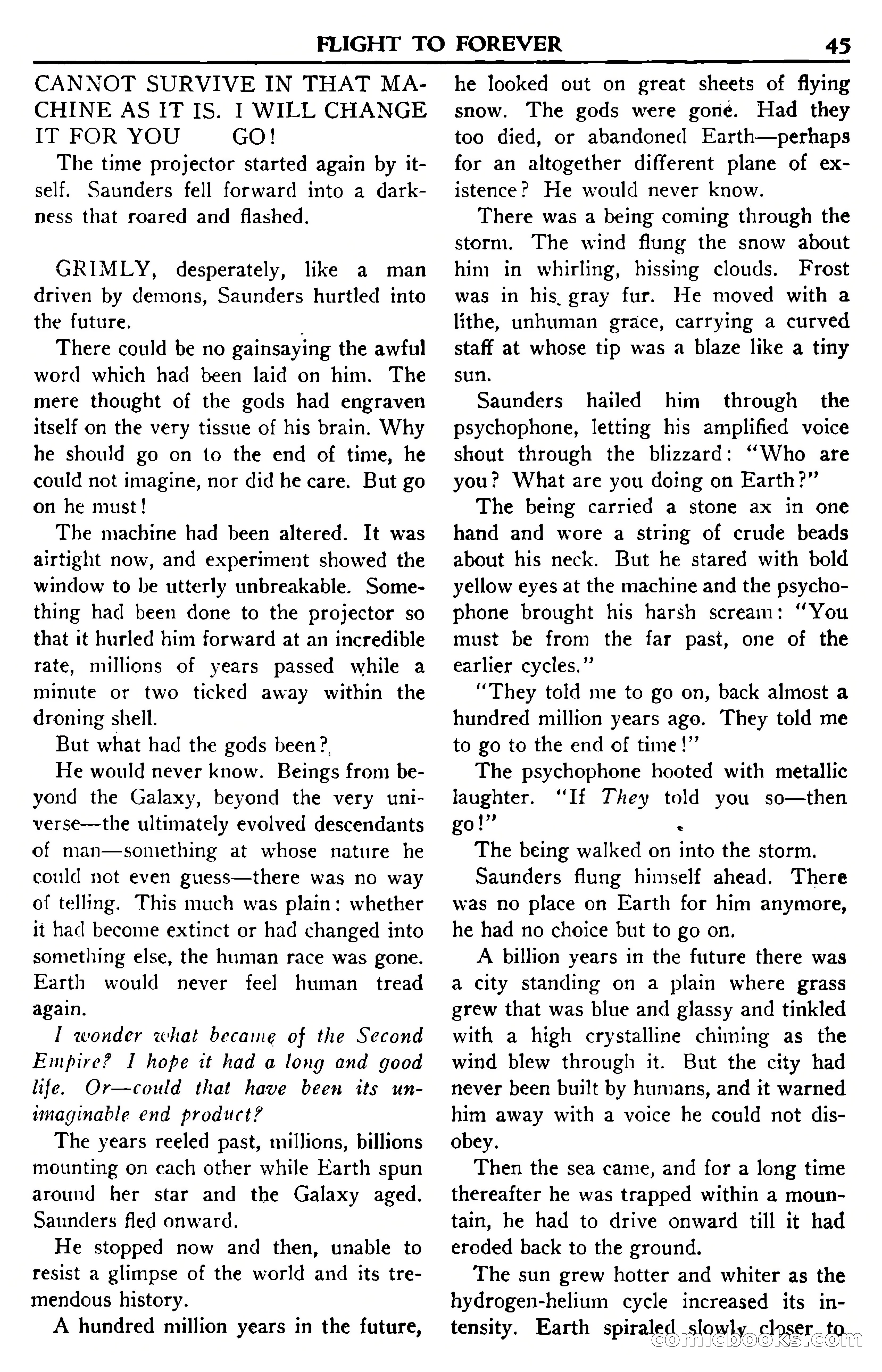 Super Science Stories, November 1950 — page 45 of 133