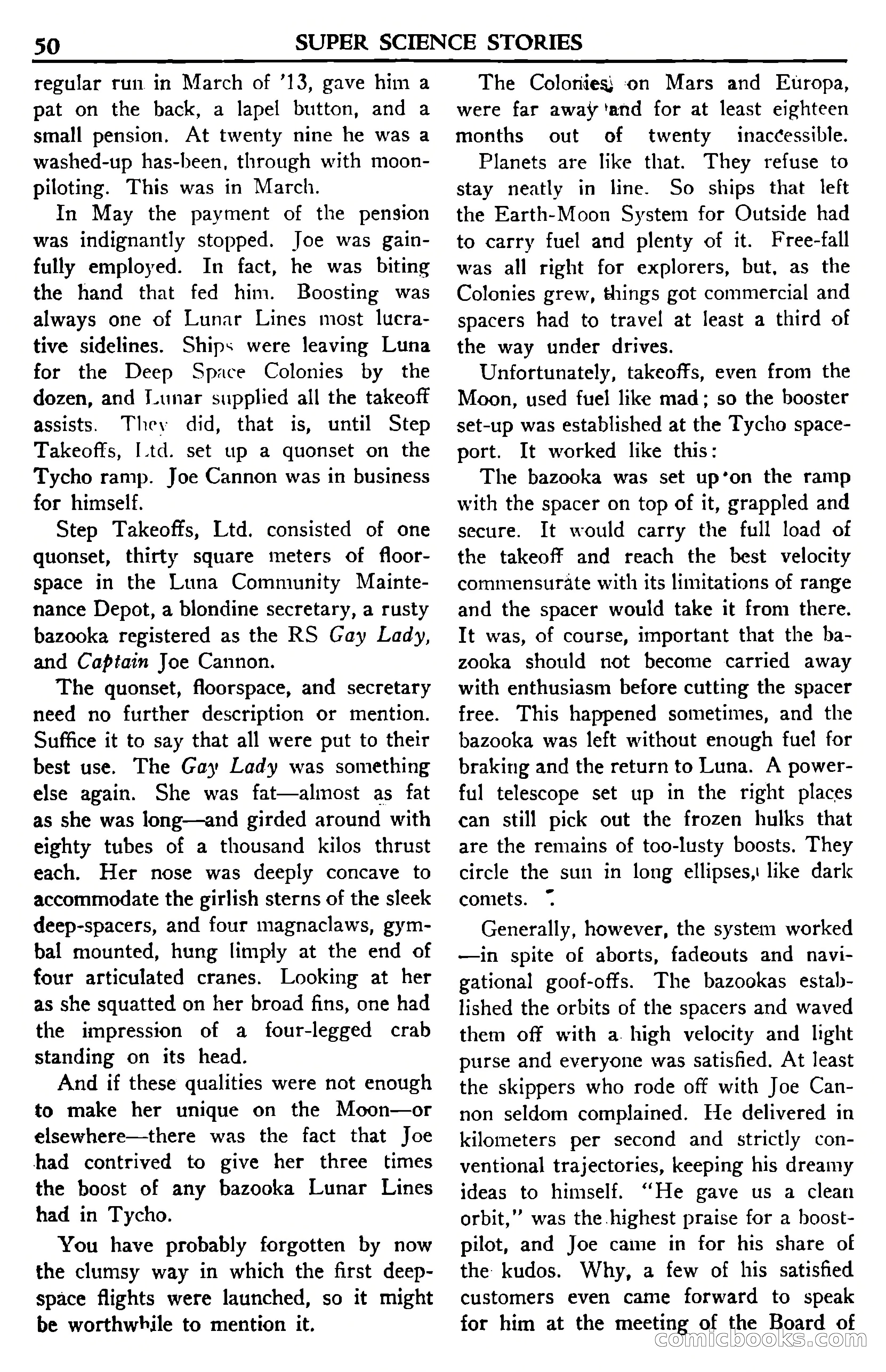 Super Science Stories, November 1950 — page 50 of 133