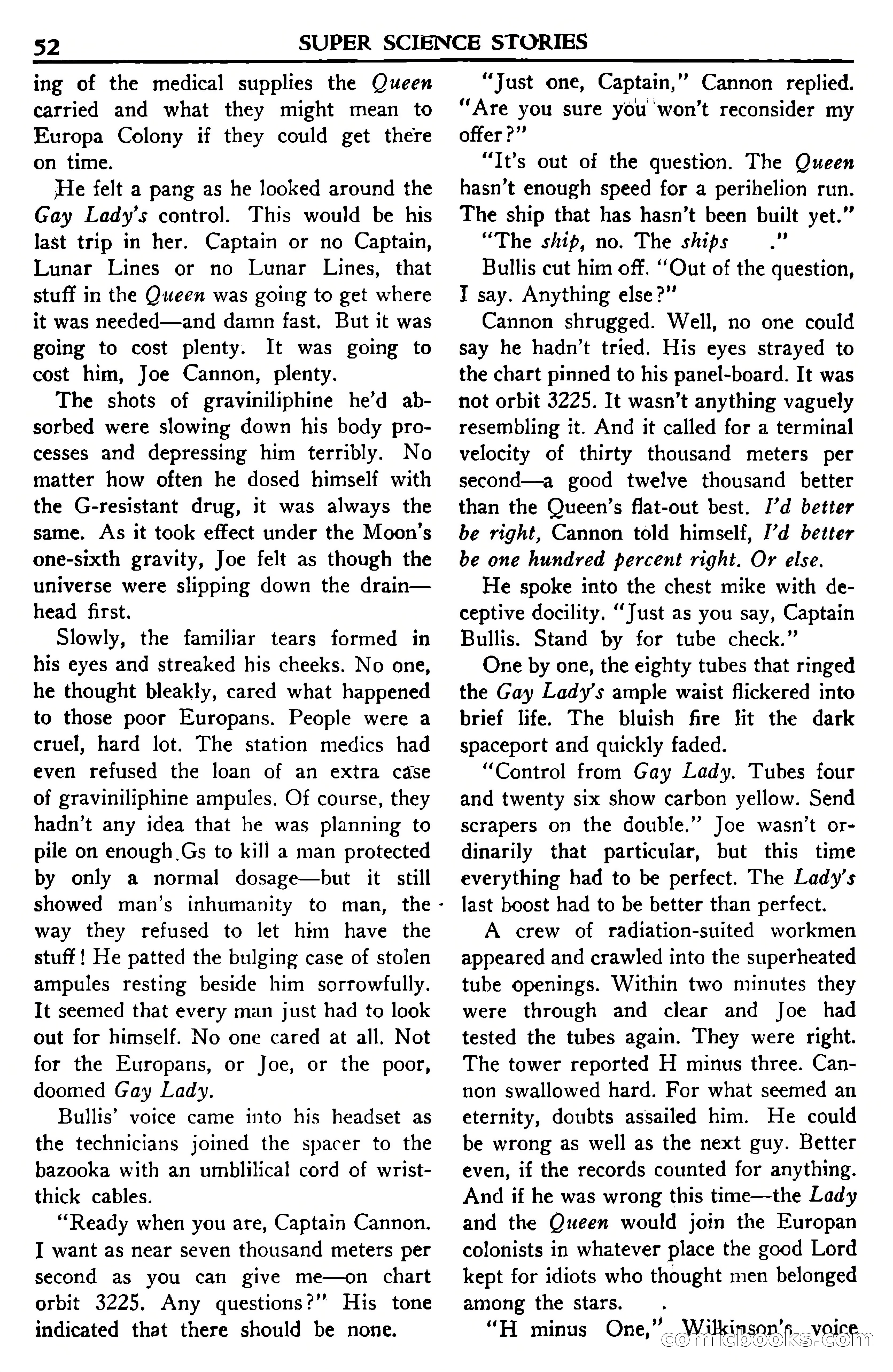 Super Science Stories, November 1950 — page 52 of 133