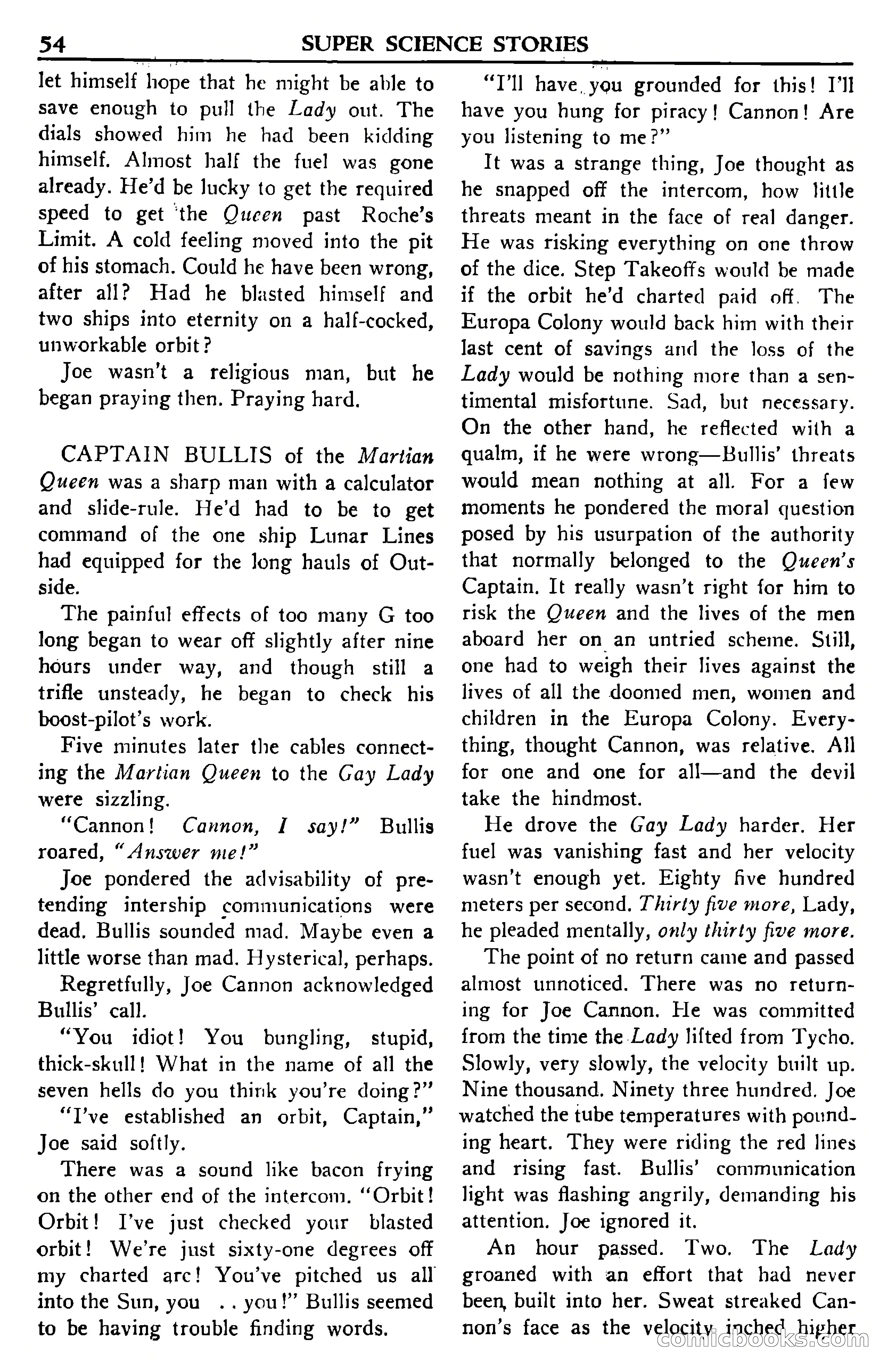 Super Science Stories, November 1950 — page 54 of 133