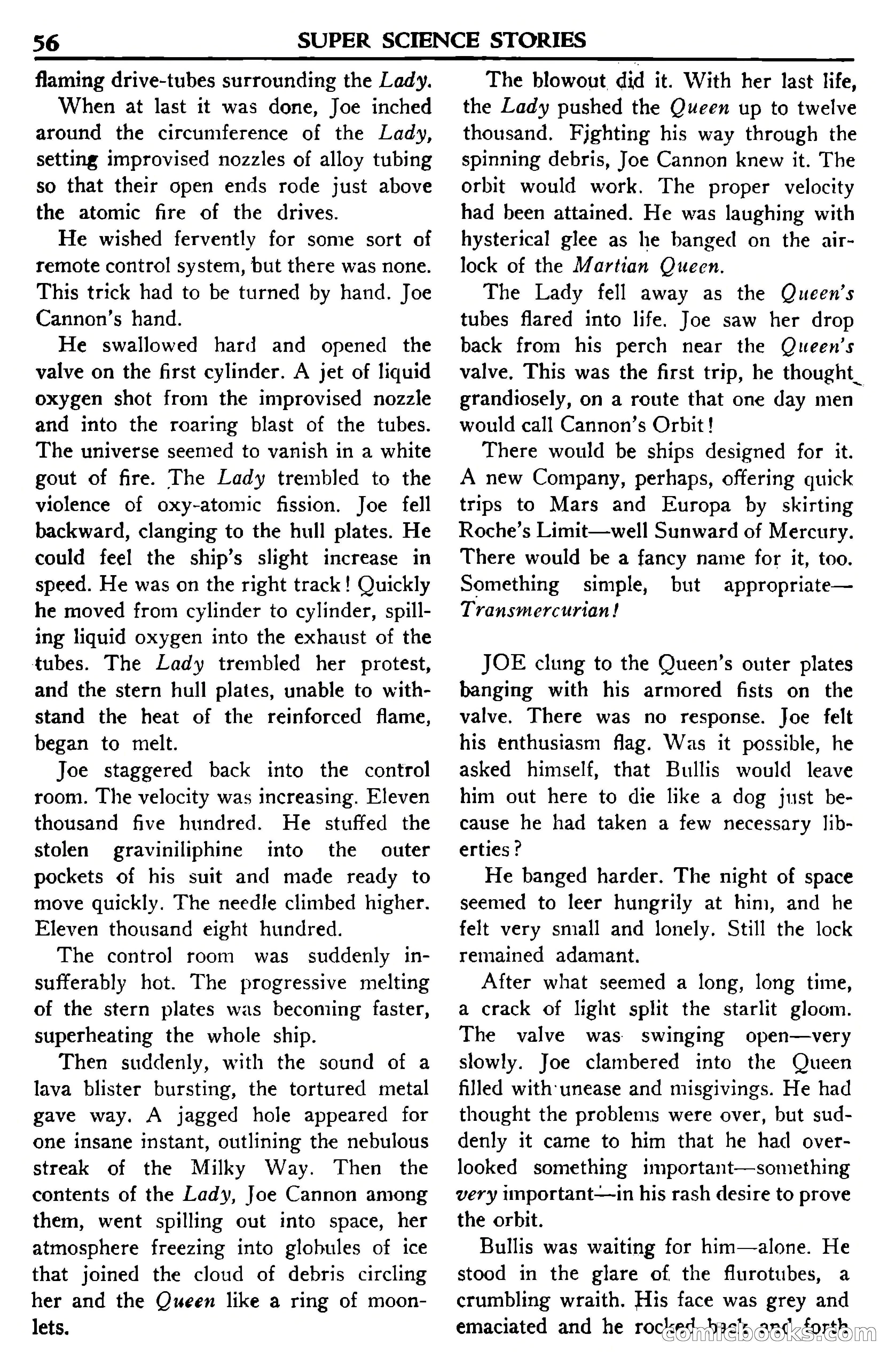Super Science Stories, November 1950 — page 56 of 133