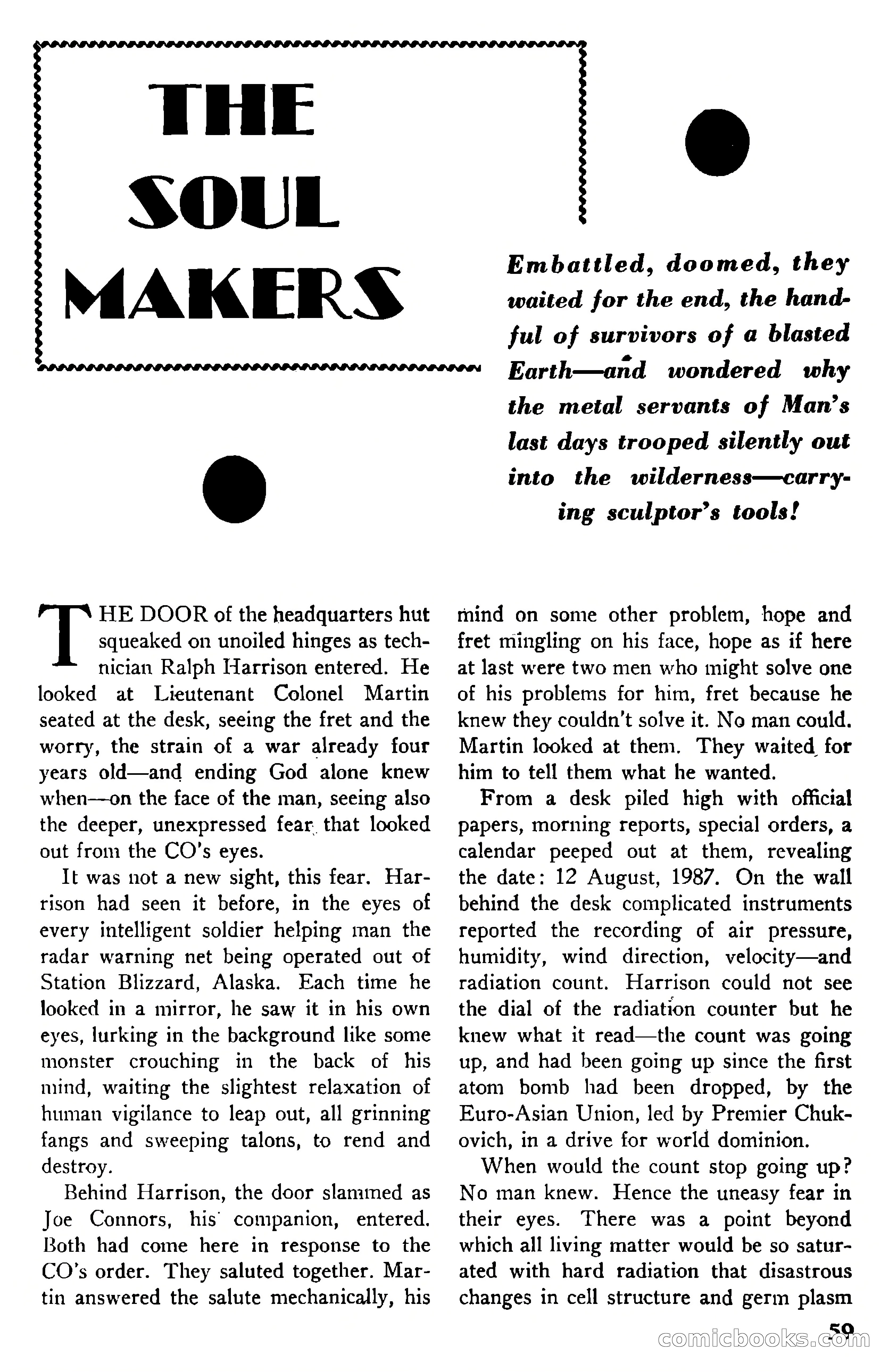 Super Science Stories, November 1950 — page 59 of 133