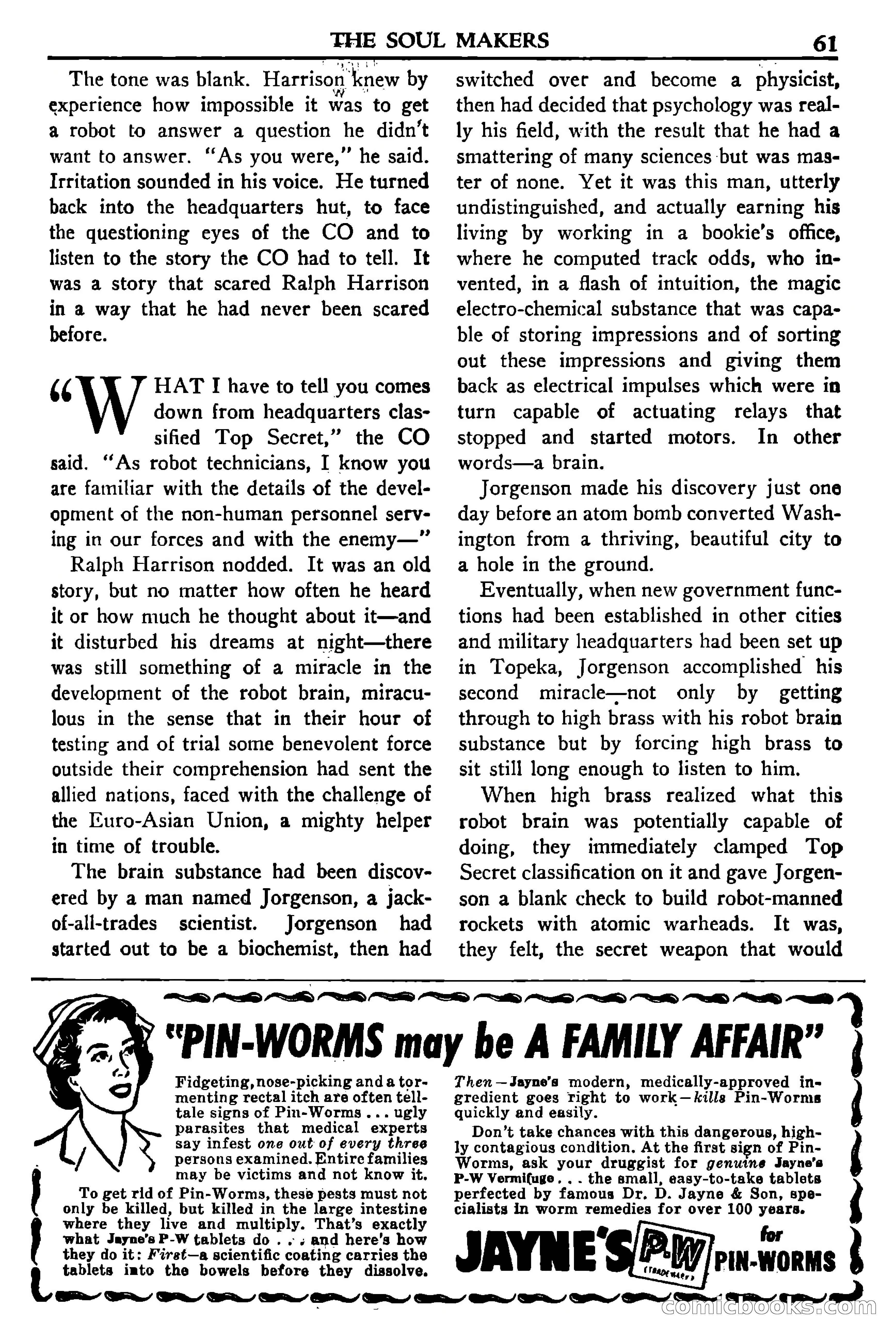 Super Science Stories, November 1950 — page 61 of 133