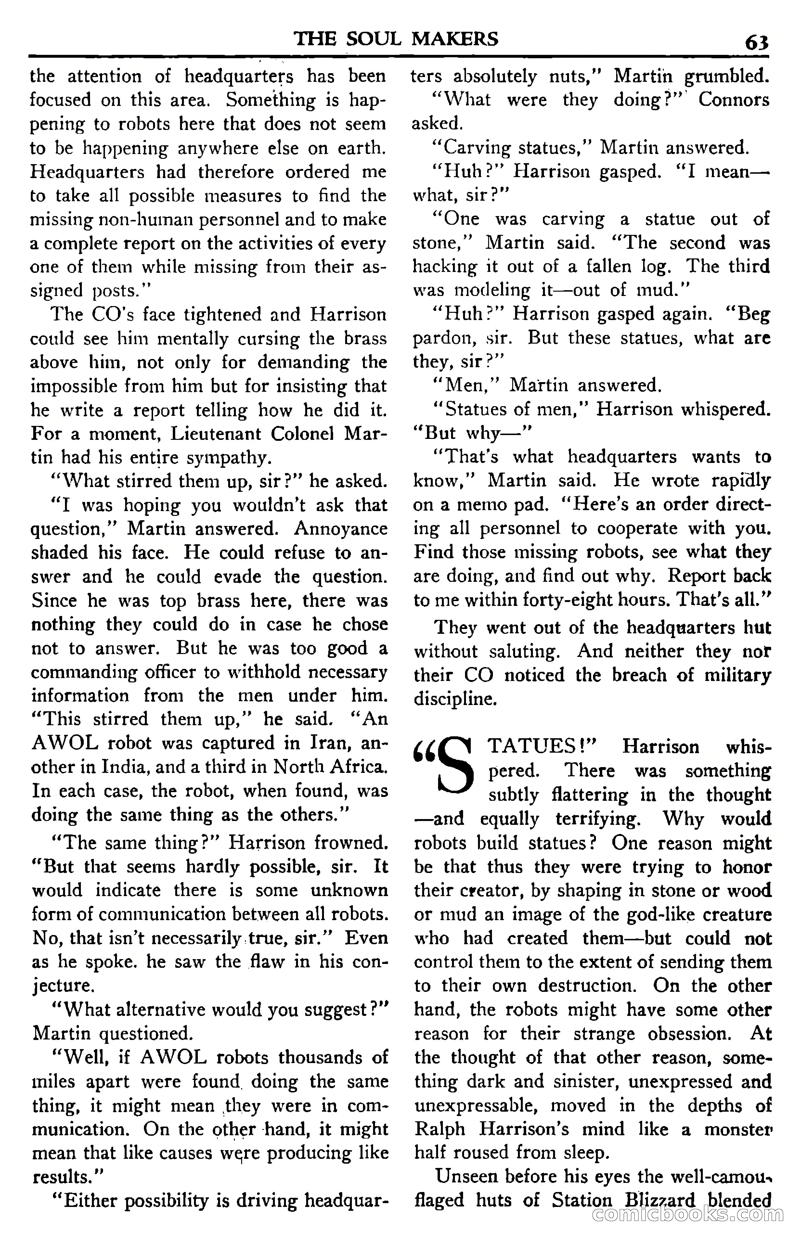 Super Science Stories, November 1950 — page 63 of 133