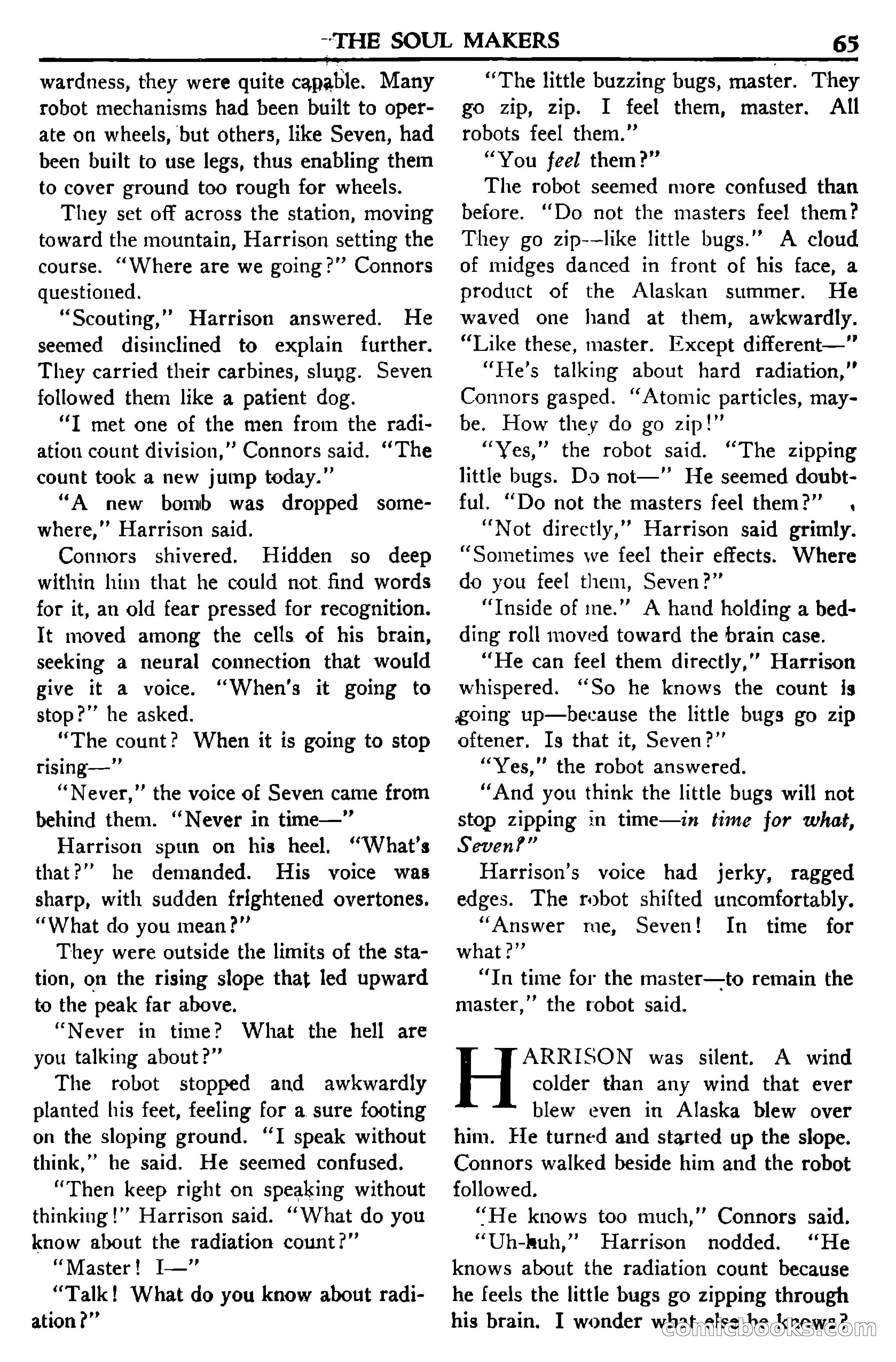 Super Science Stories, November 1950 — page 65 of 133
