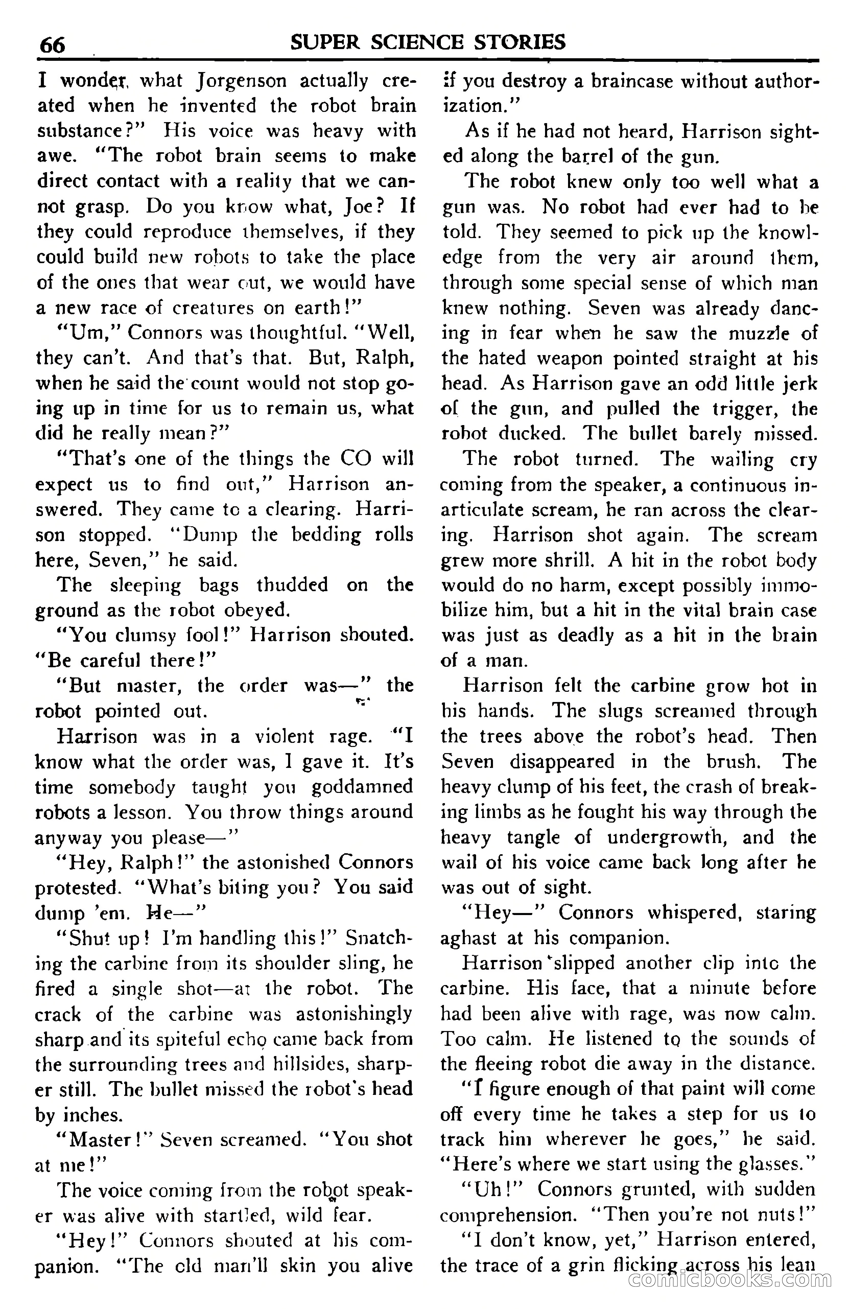 Super Science Stories, November 1950 — page 66 of 133