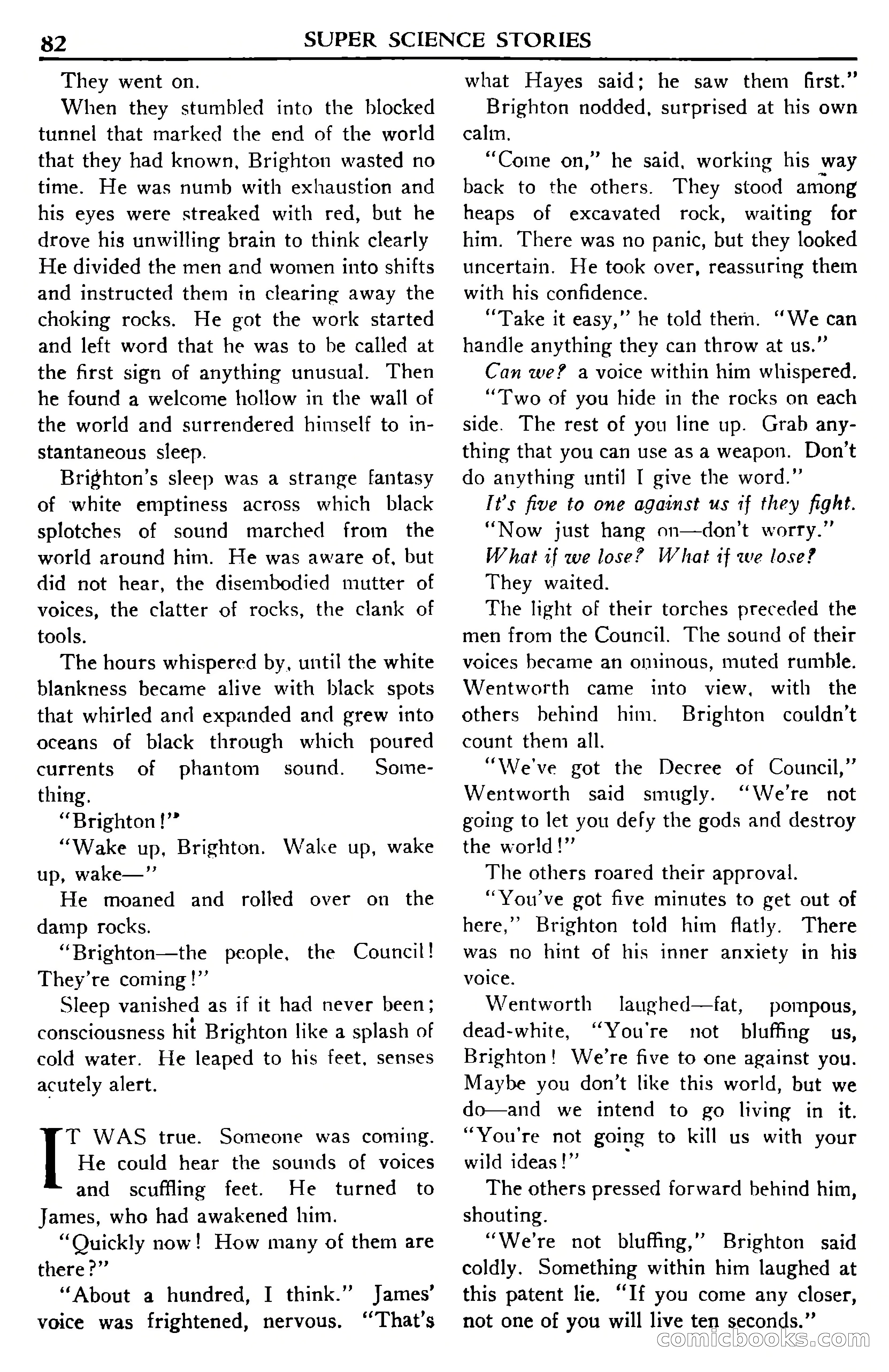 Super Science Stories, November 1950 — page 82 of 133