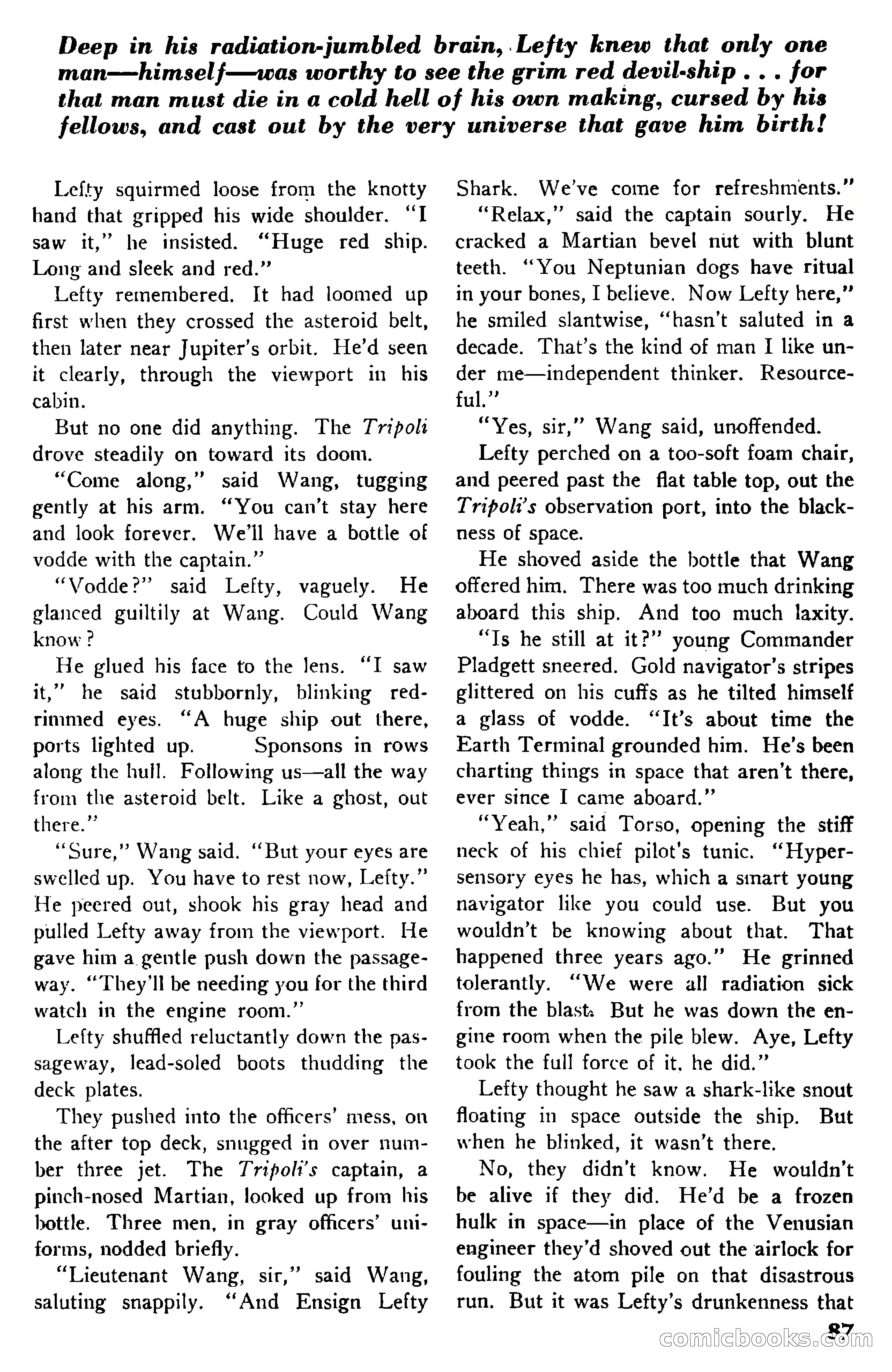 Super Science Stories, November 1950 — page 87 of 133