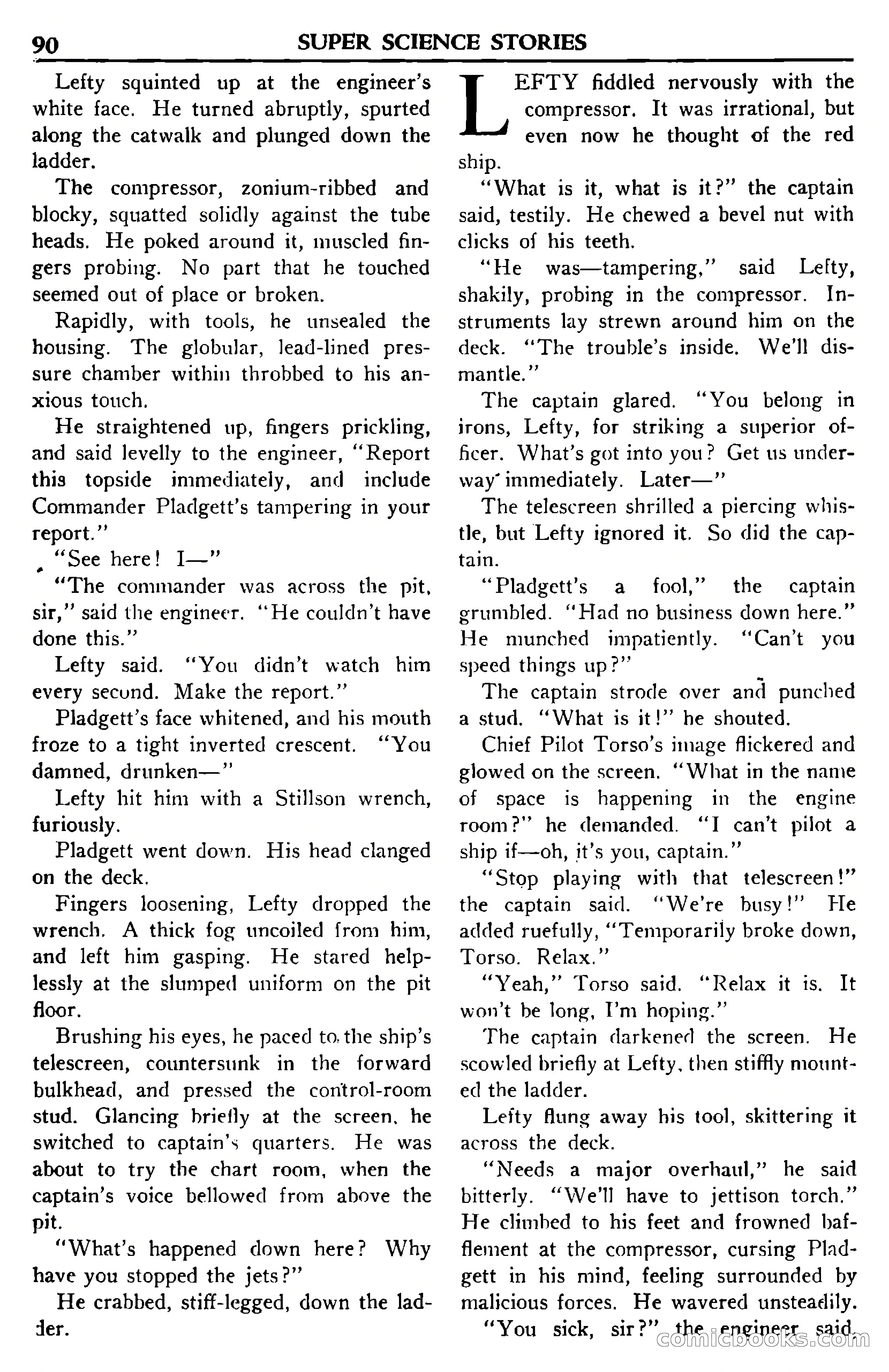 Super Science Stories, November 1950 — page 90 of 133
