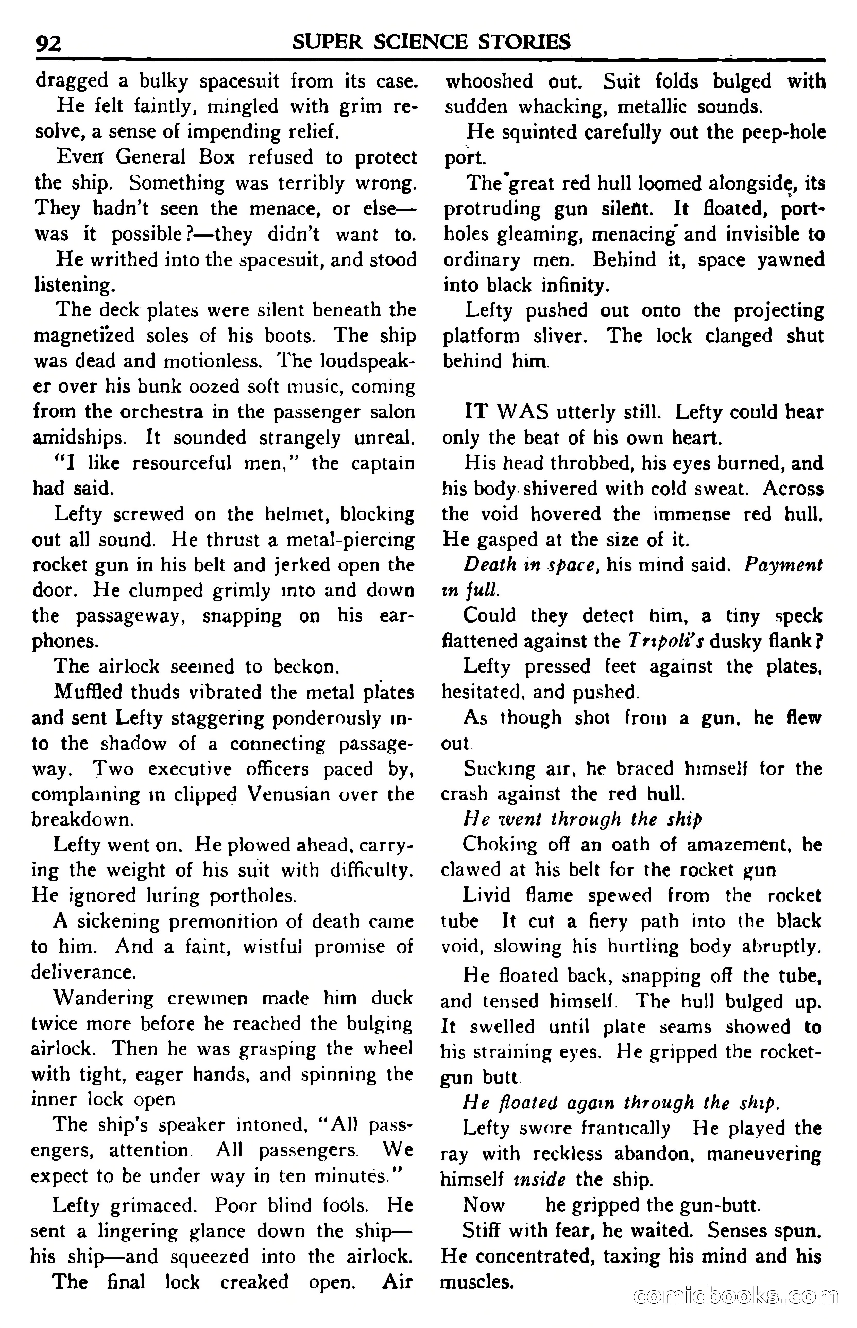 Super Science Stories, November 1950 — page 92 of 133