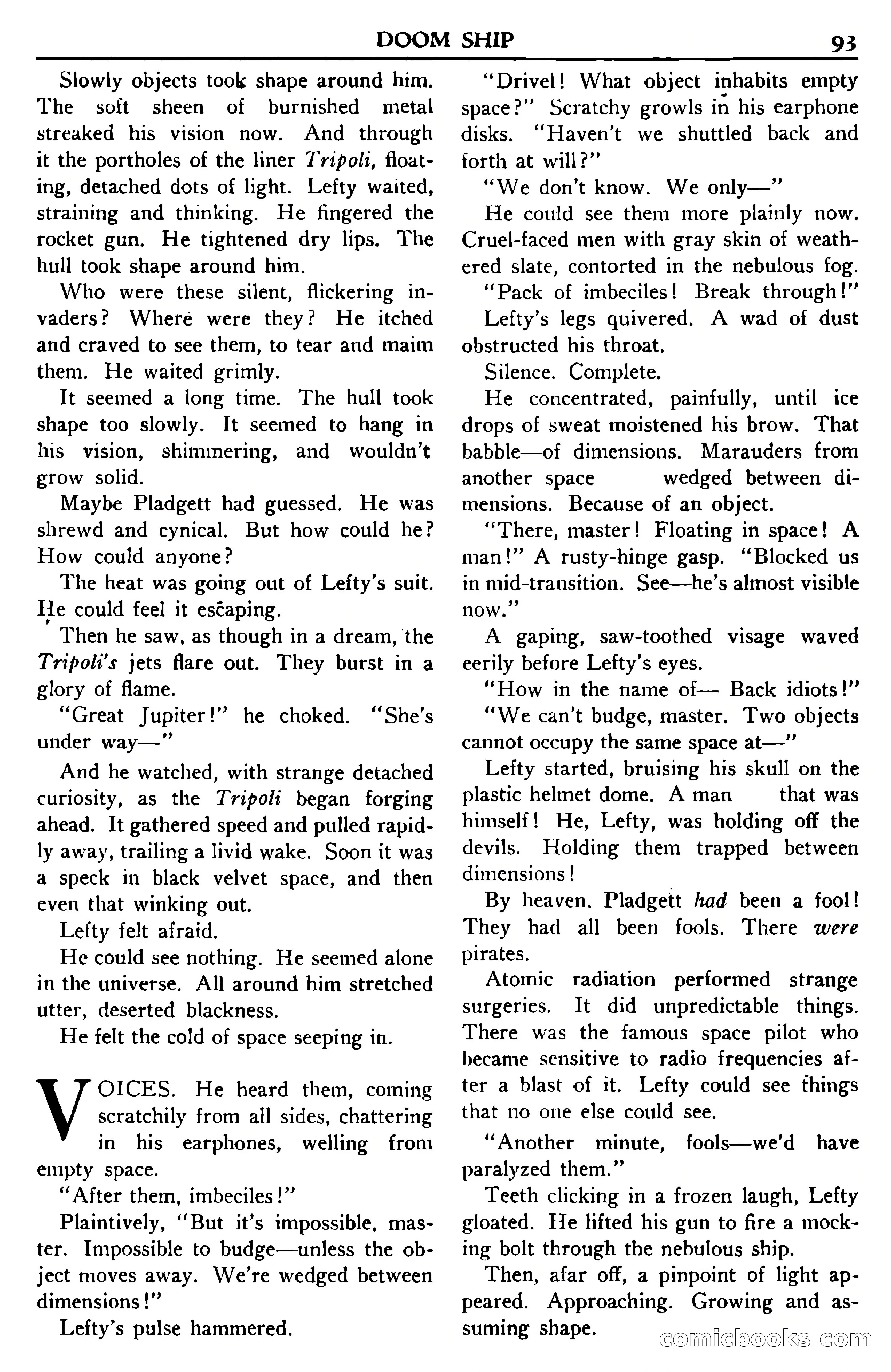 Super Science Stories, November 1950 — page 93 of 133