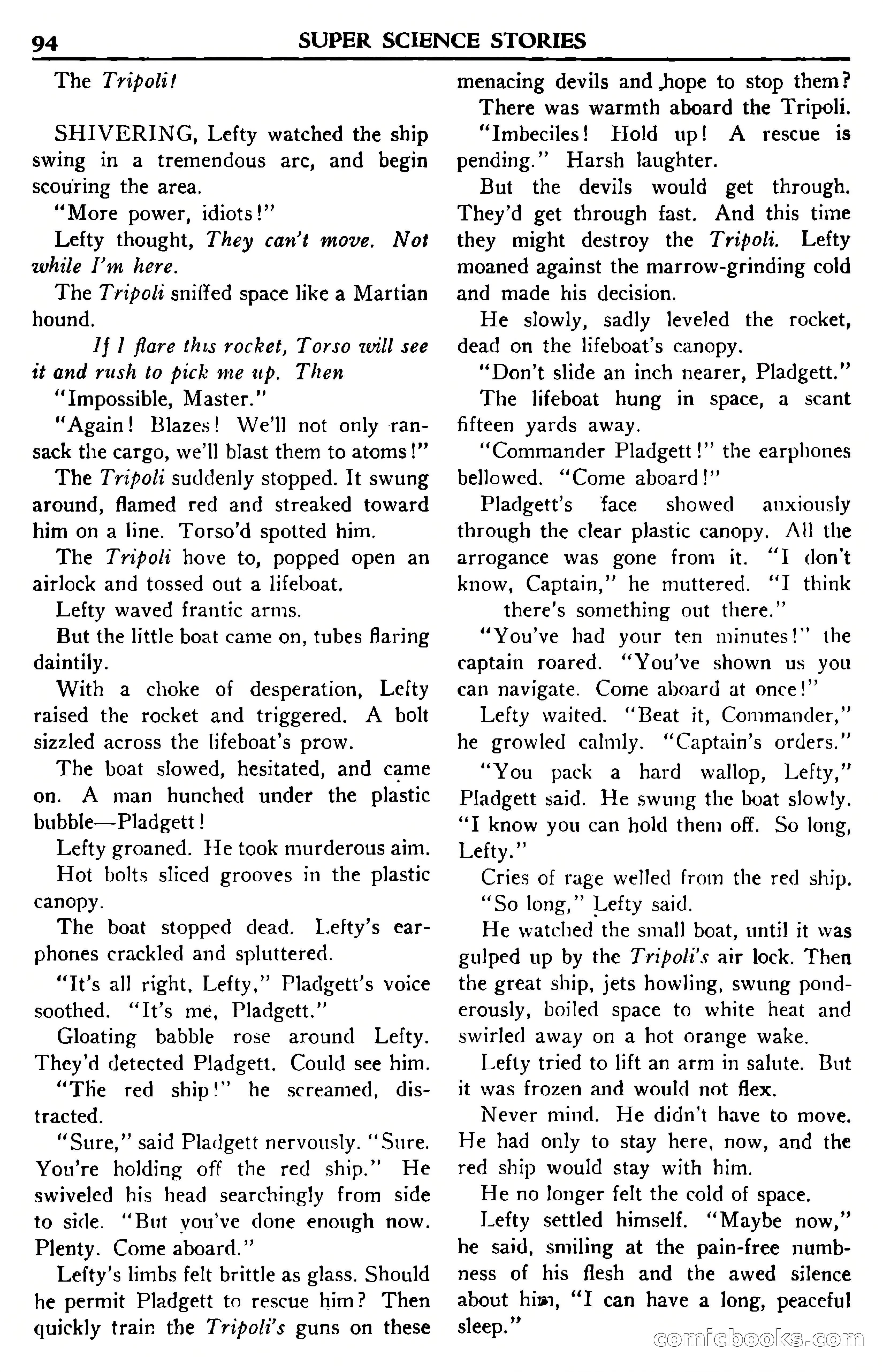 Super Science Stories, November 1950 — page 94 of 133