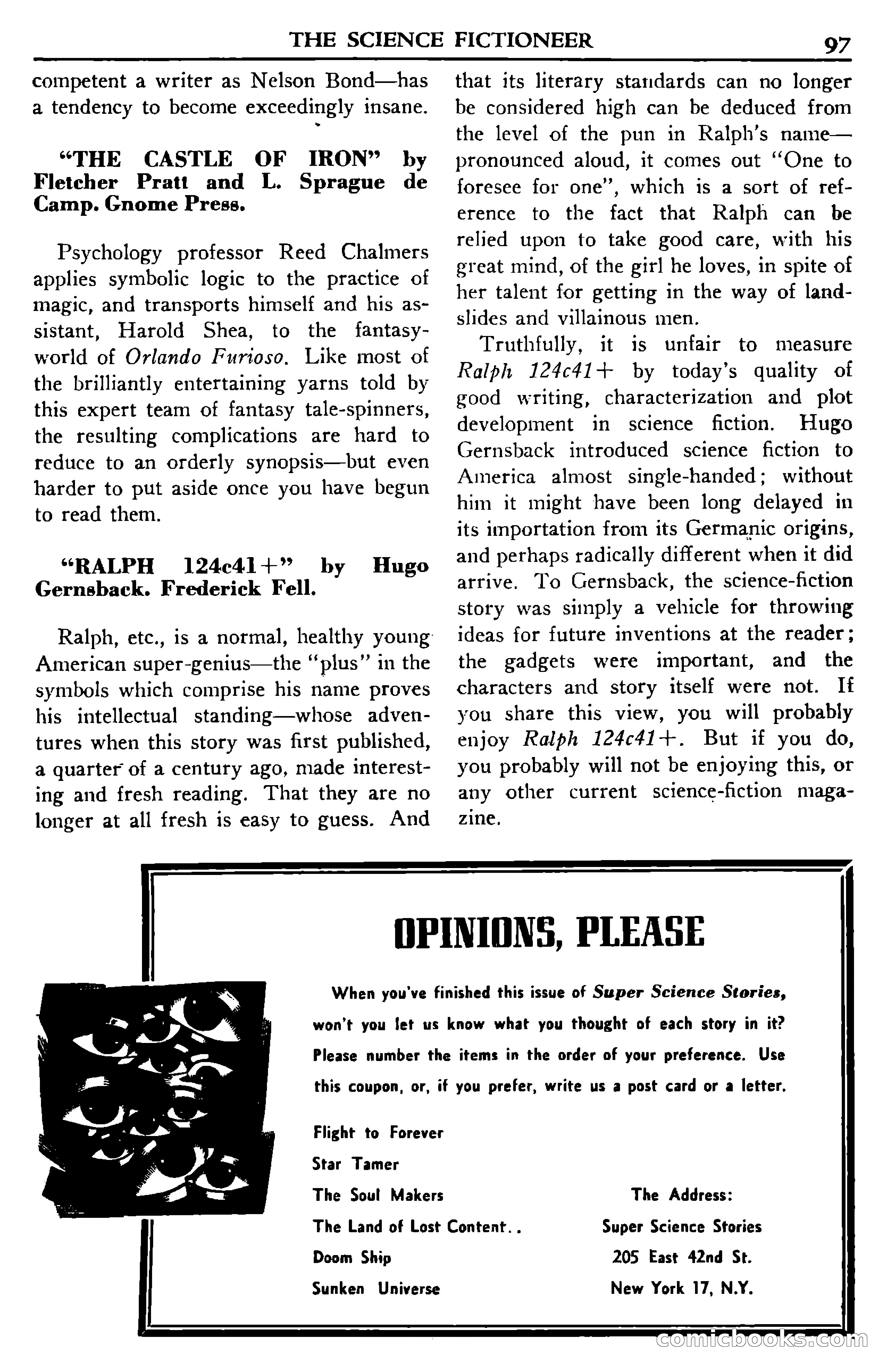 Super Science Stories, November 1950 — page 97 of 133