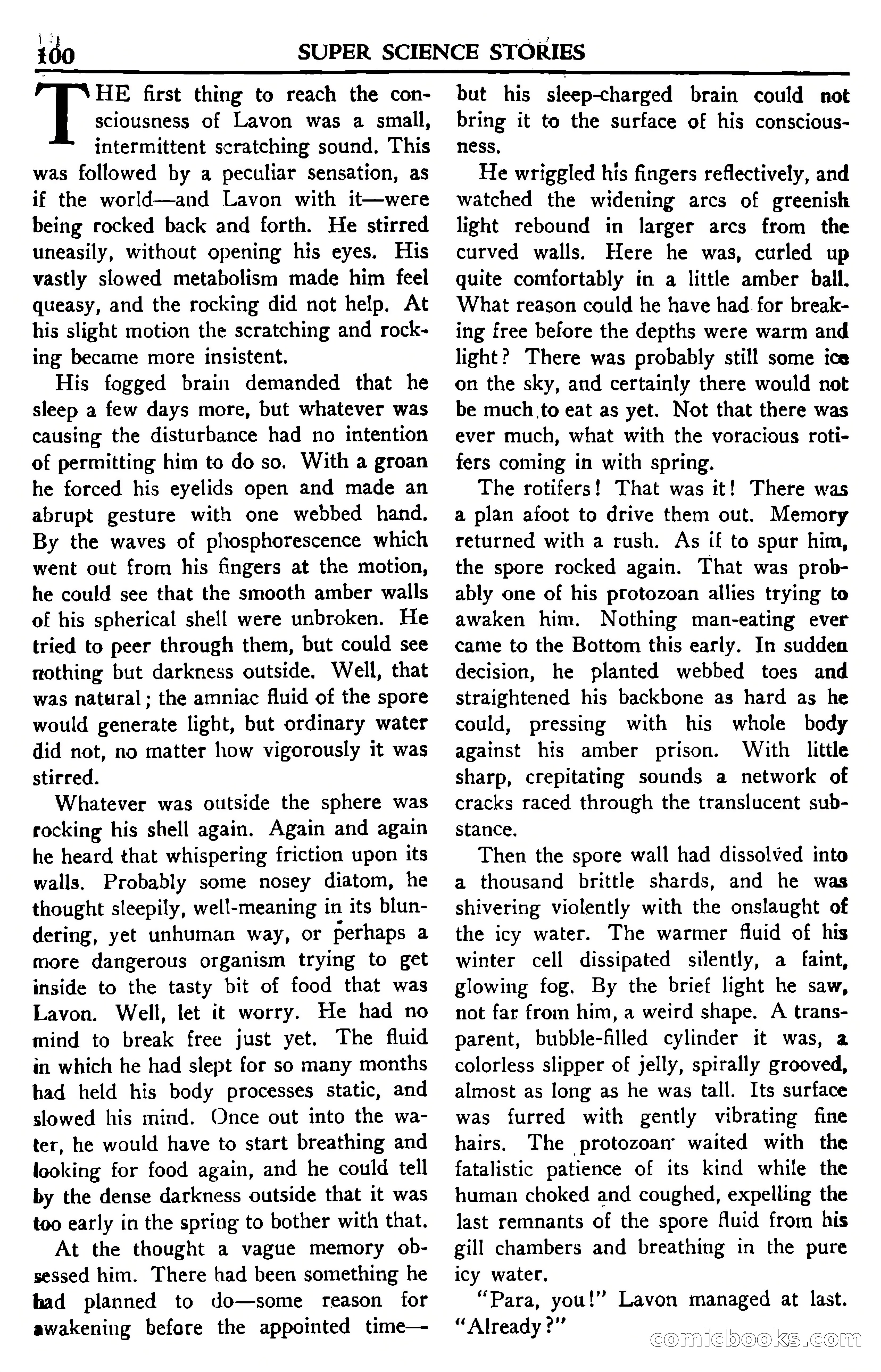 Super Science Stories, November 1950 — page 100 of 133