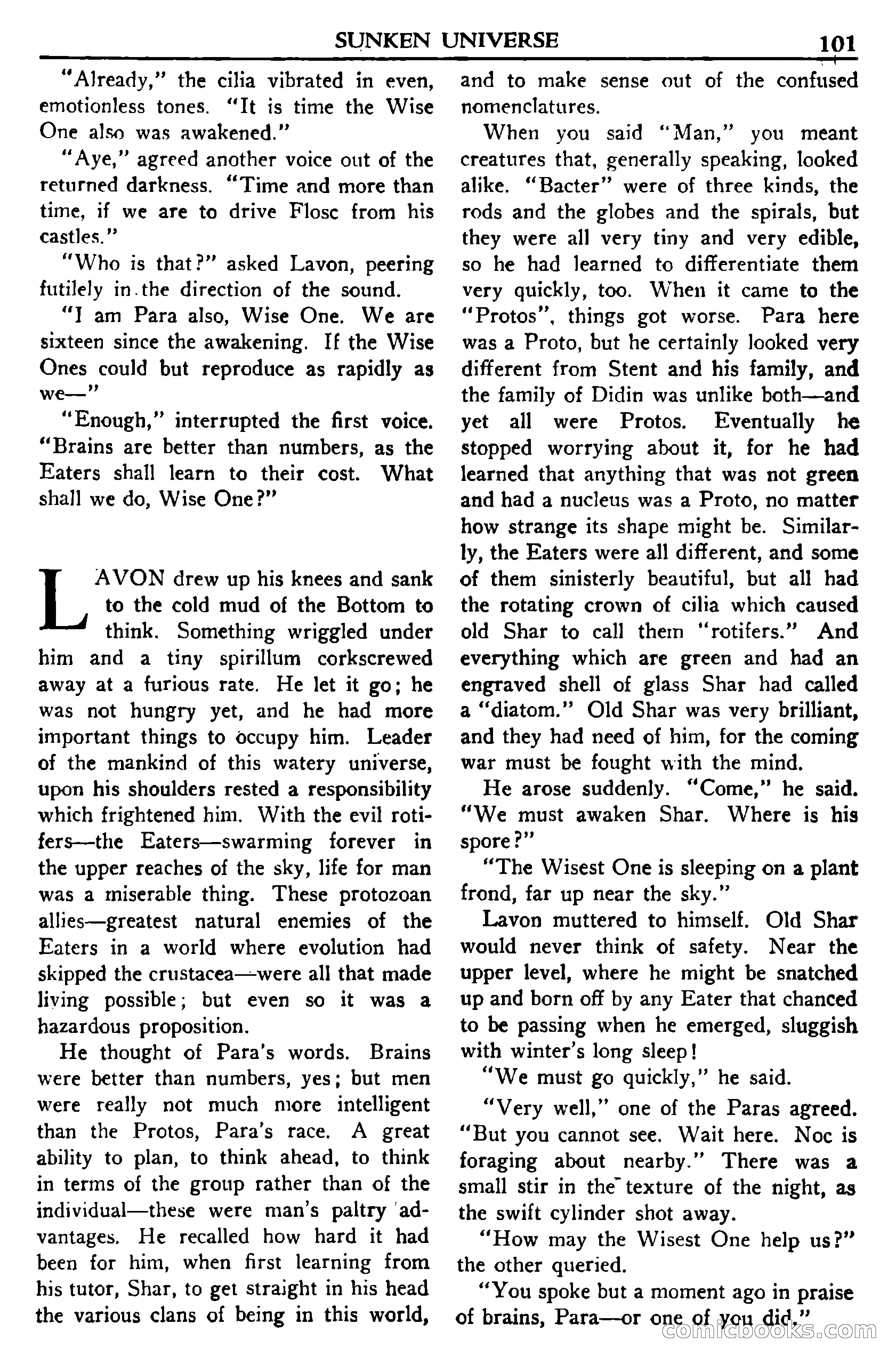 Super Science Stories, November 1950 — page 101 of 133