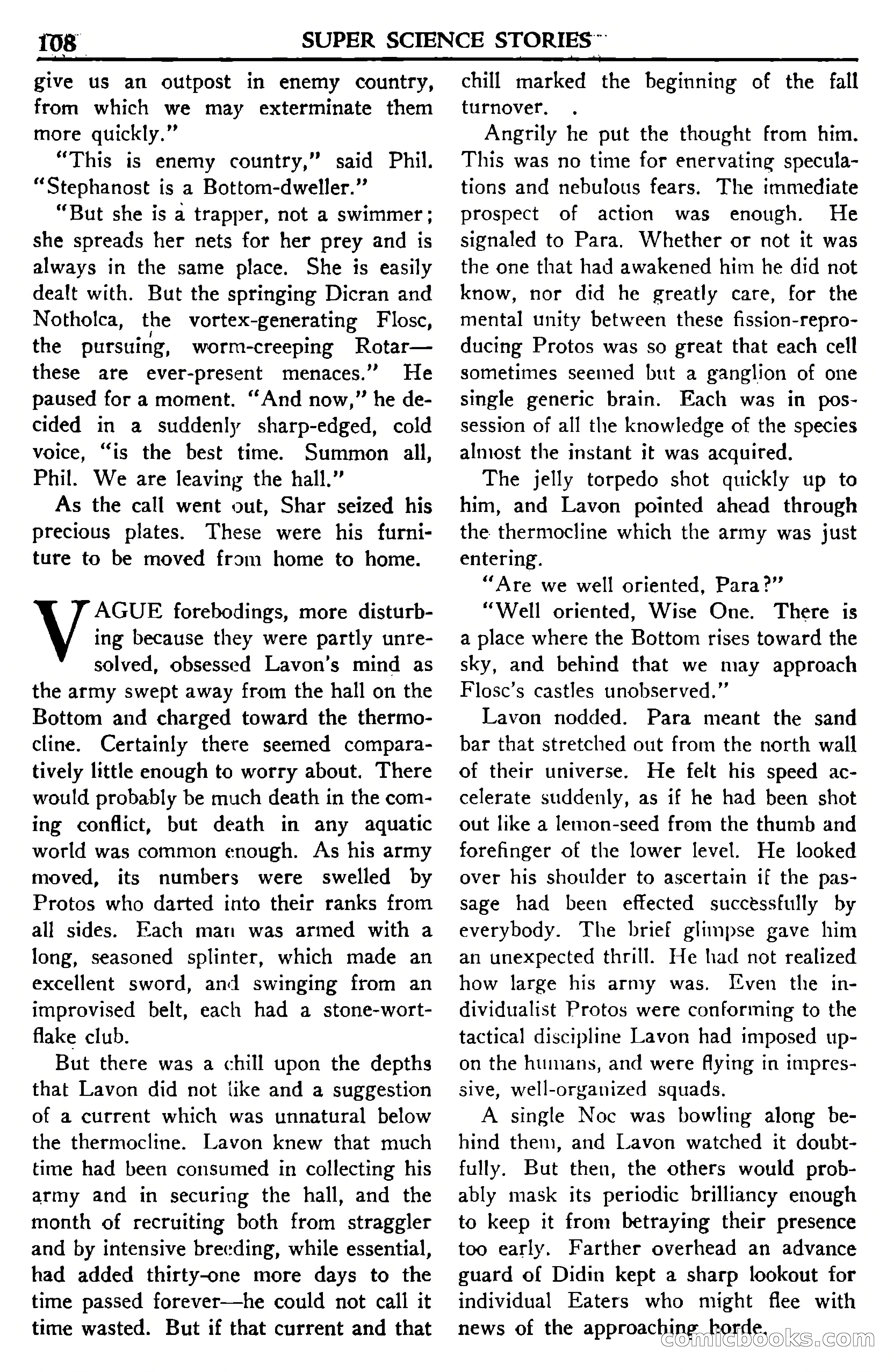 Super Science Stories, November 1950 — page 108 of 133