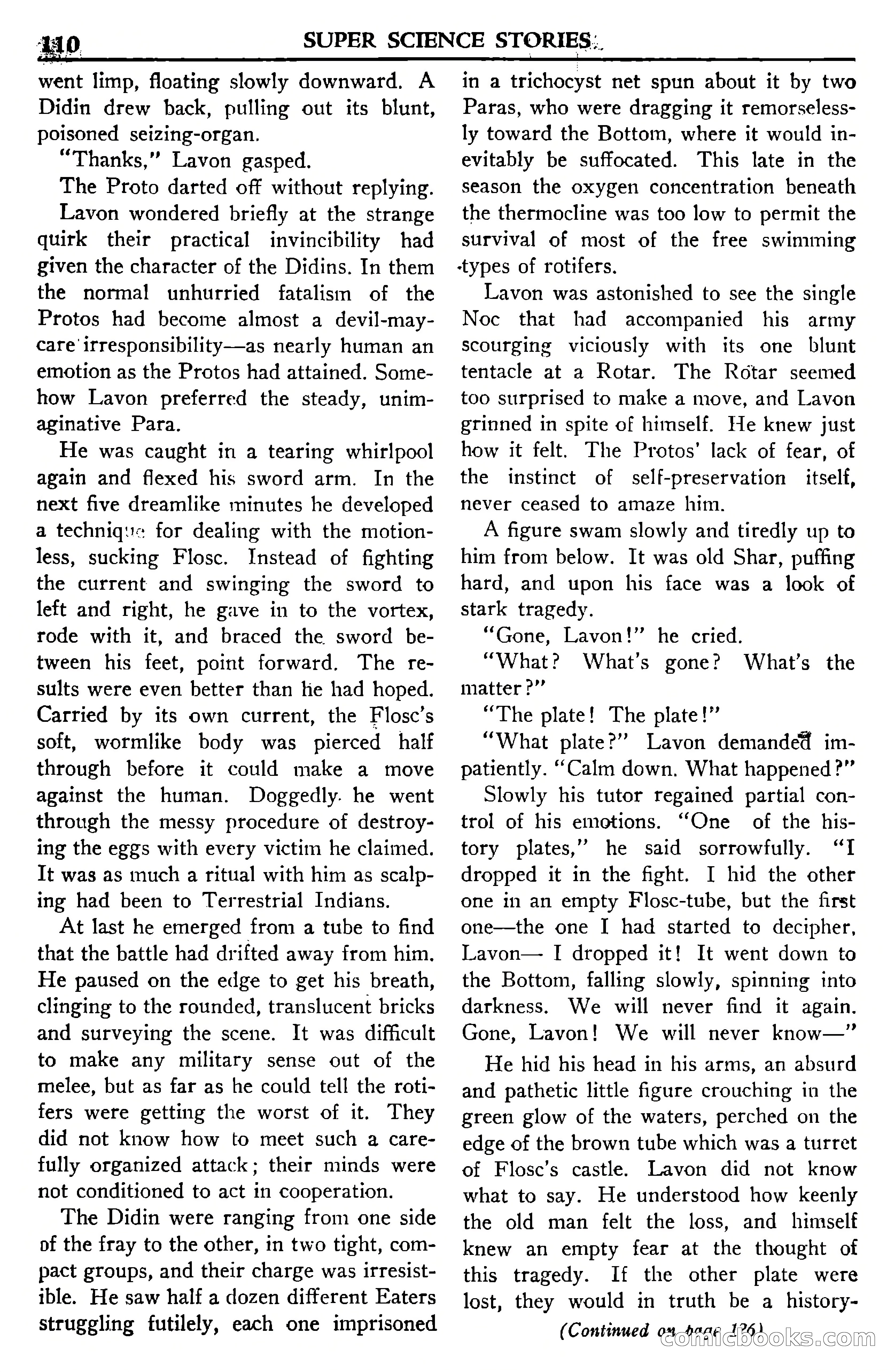 Super Science Stories, November 1950 — page 110 of 133