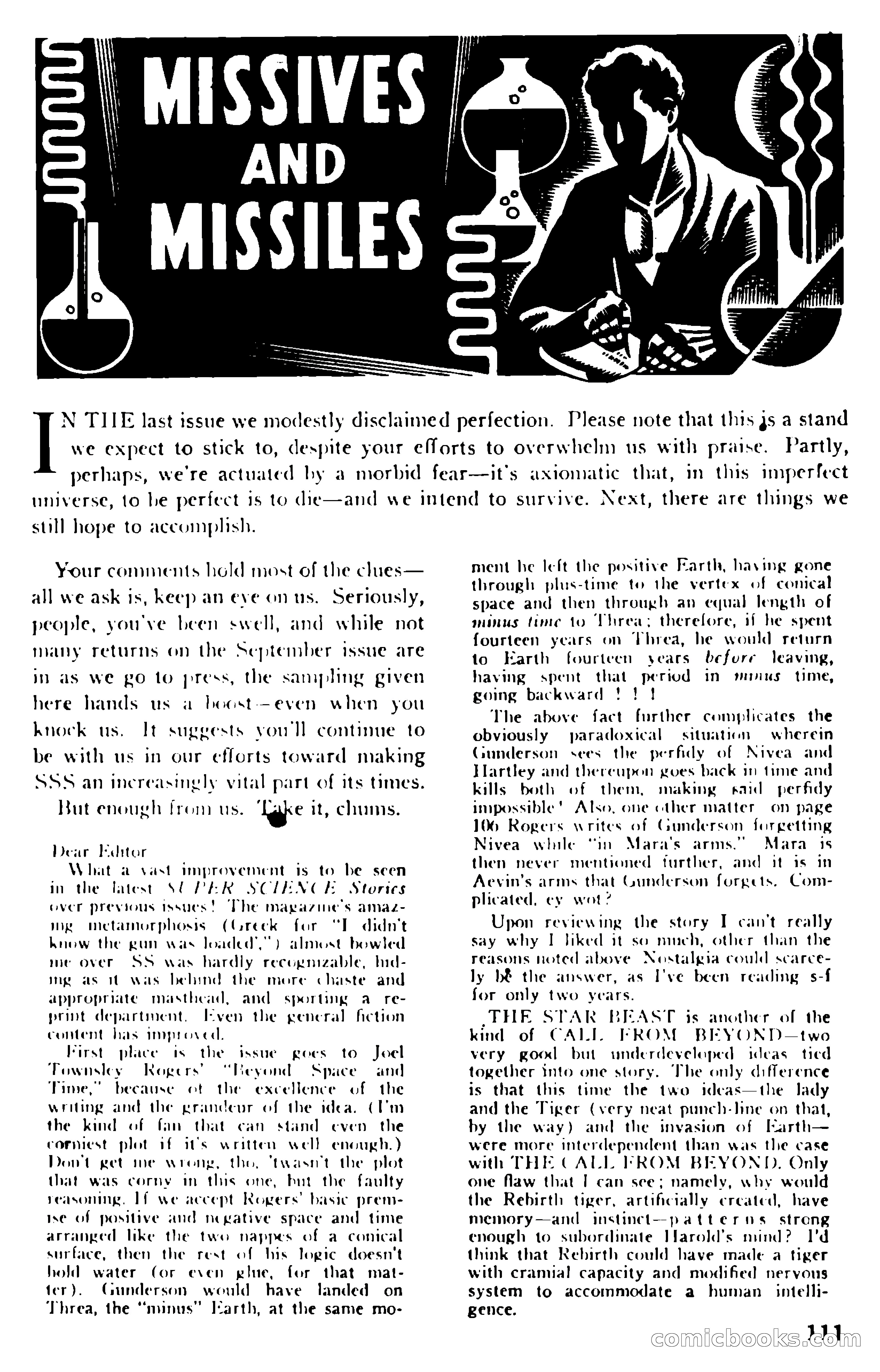 Super Science Stories, November 1950 — page 111 of 133