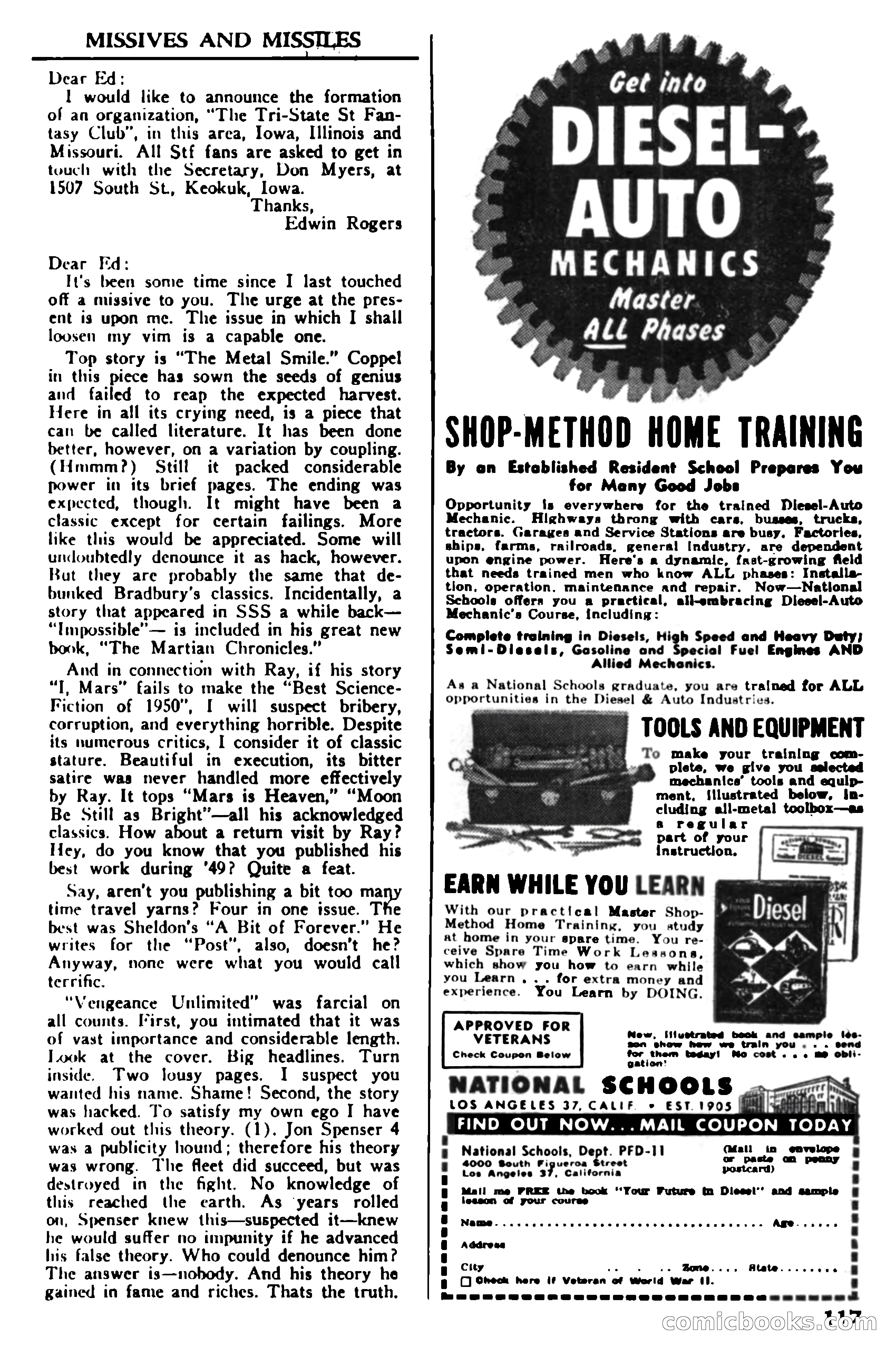 Super Science Stories, November 1950 — page 117 of 133