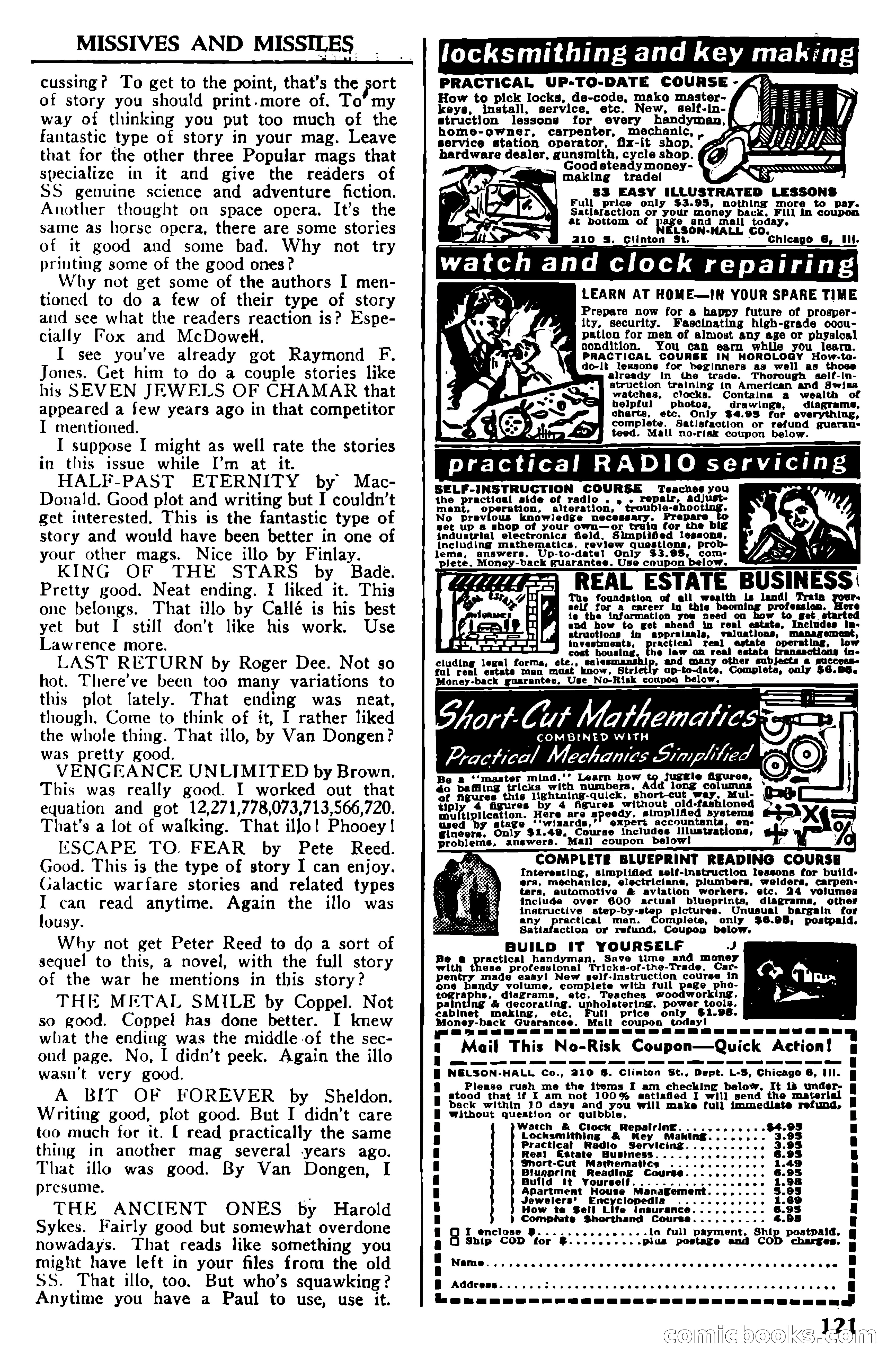 Super Science Stories, November 1950 — page 121 of 133