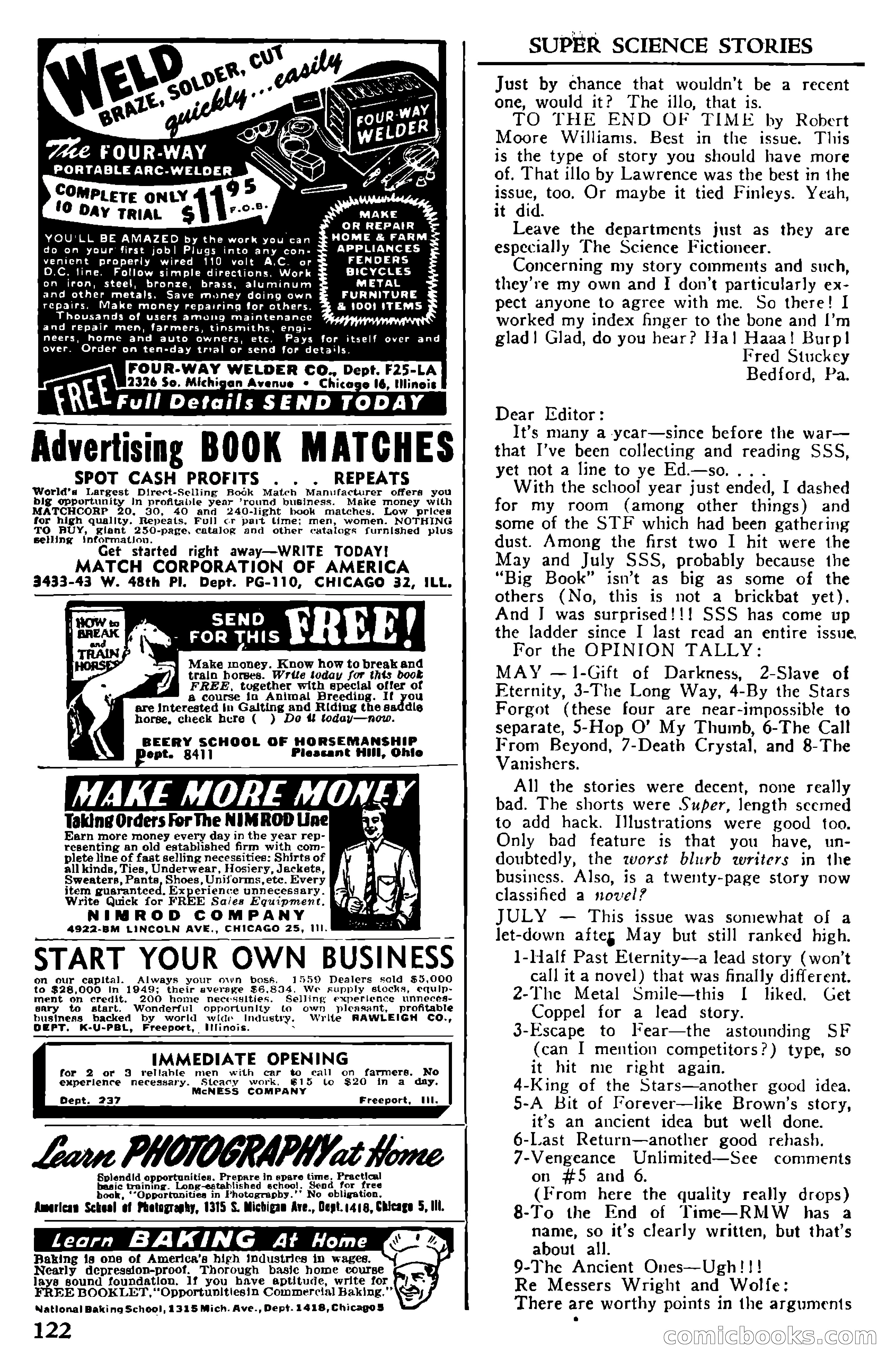 Super Science Stories, November 1950 — page 122 of 133