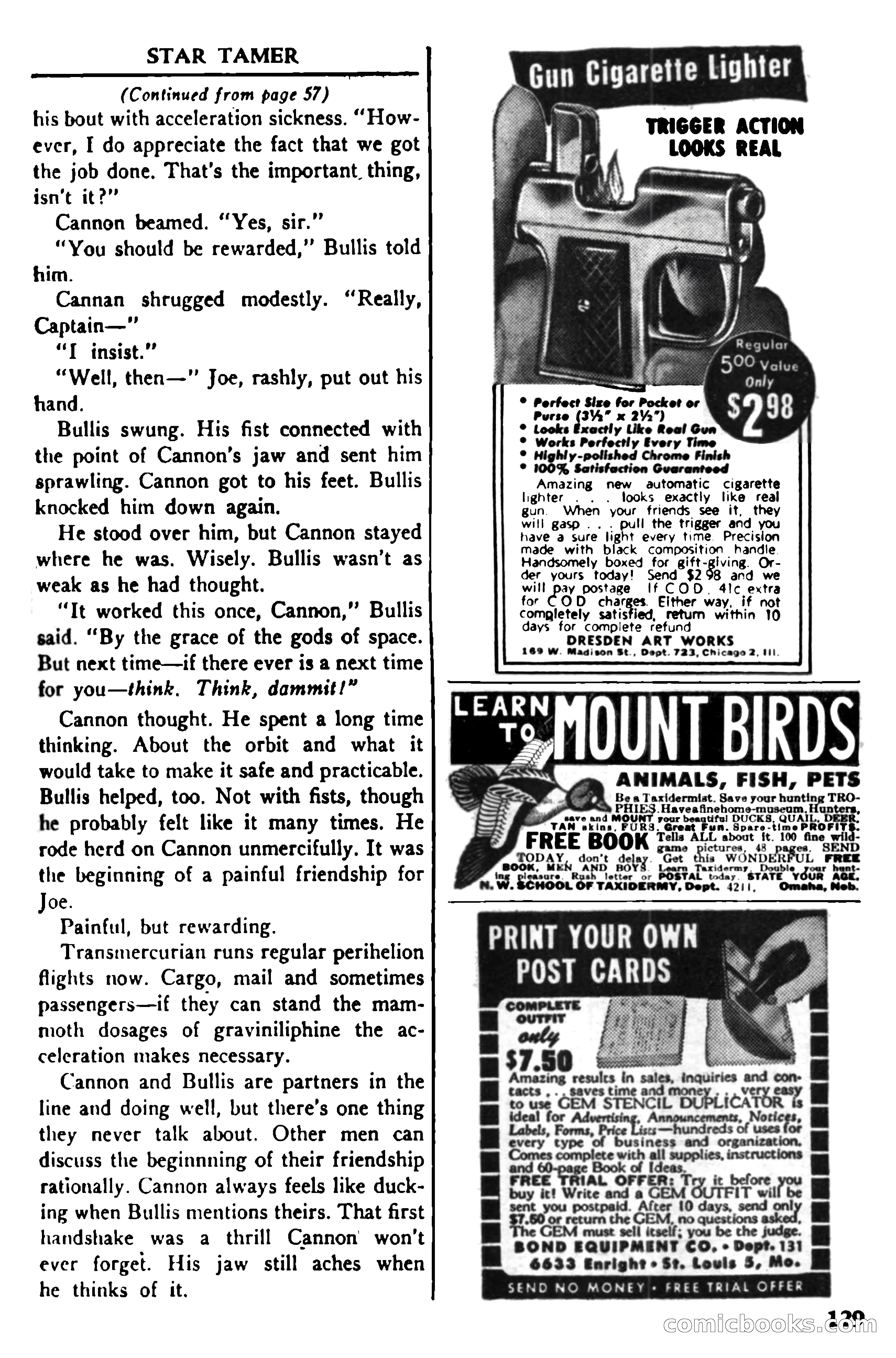 Super Science Stories, November 1950 — page 129 of 133