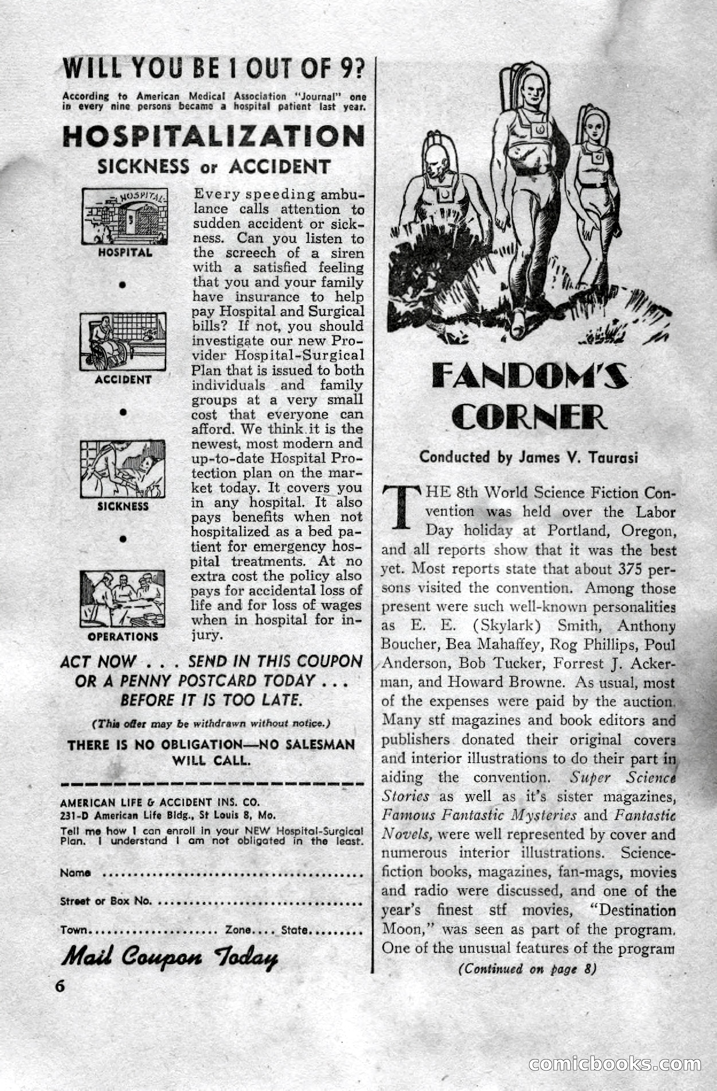 Super Science Stories, April 1951 — page 6 of 116