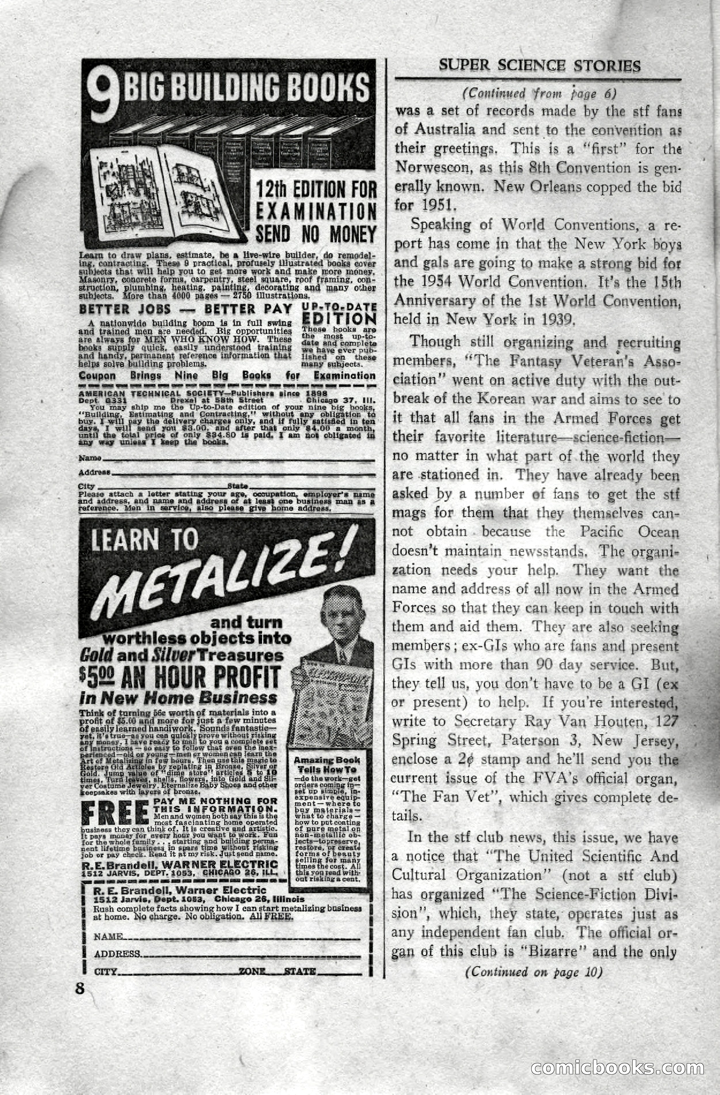 Super Science Stories, April 1951 — page 8 of 116