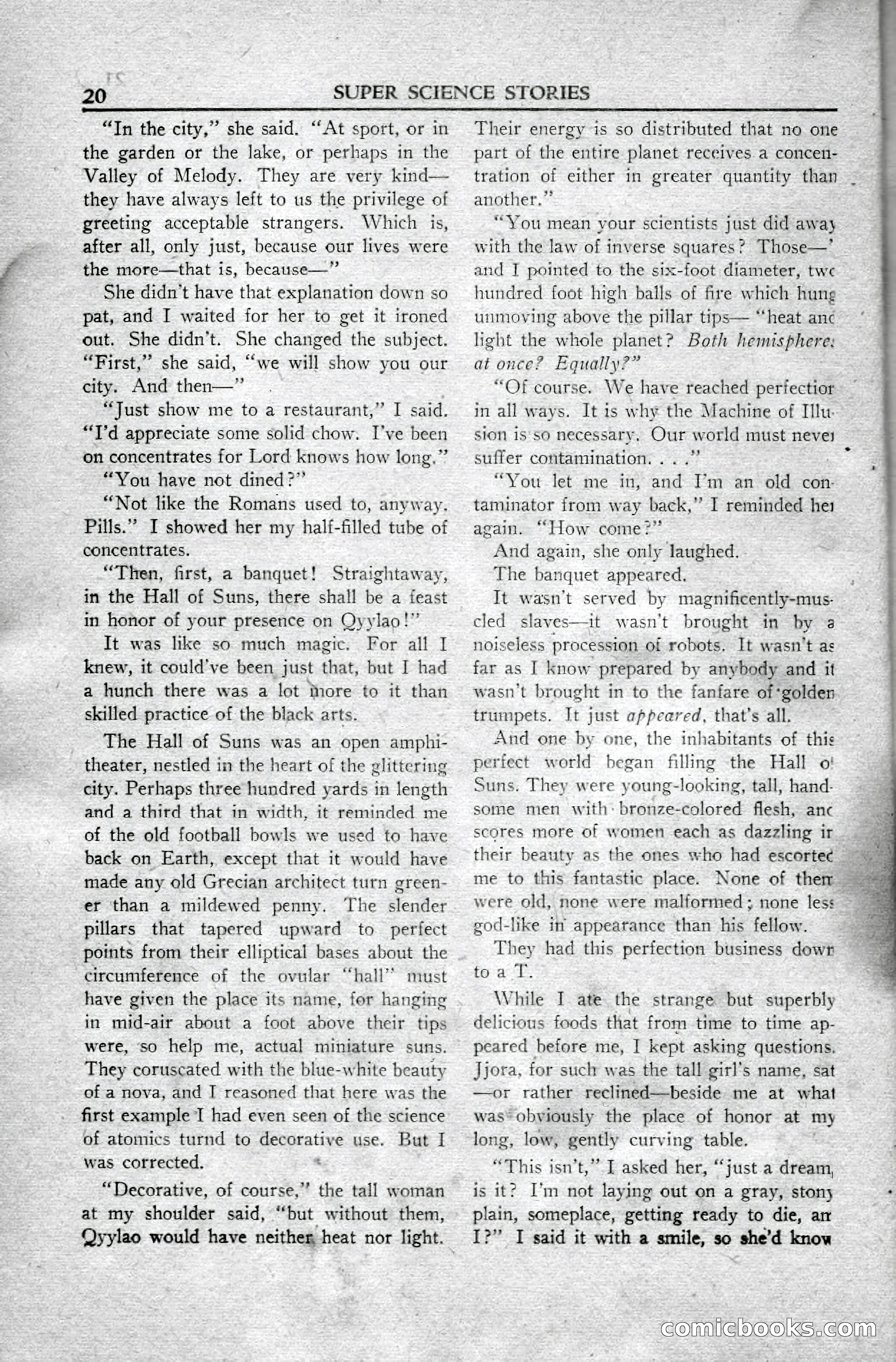 Super Science Stories, April 1951 — page 20 of 116