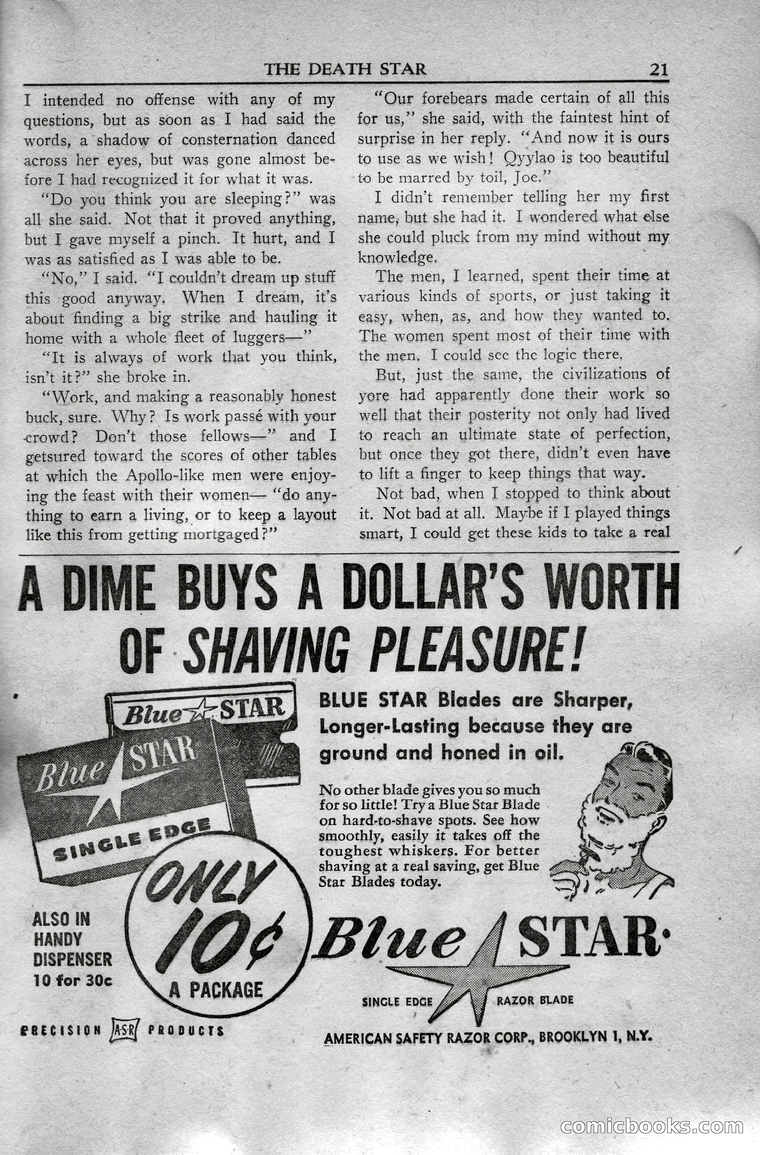 Super Science Stories, April 1951 — page 21 of 116