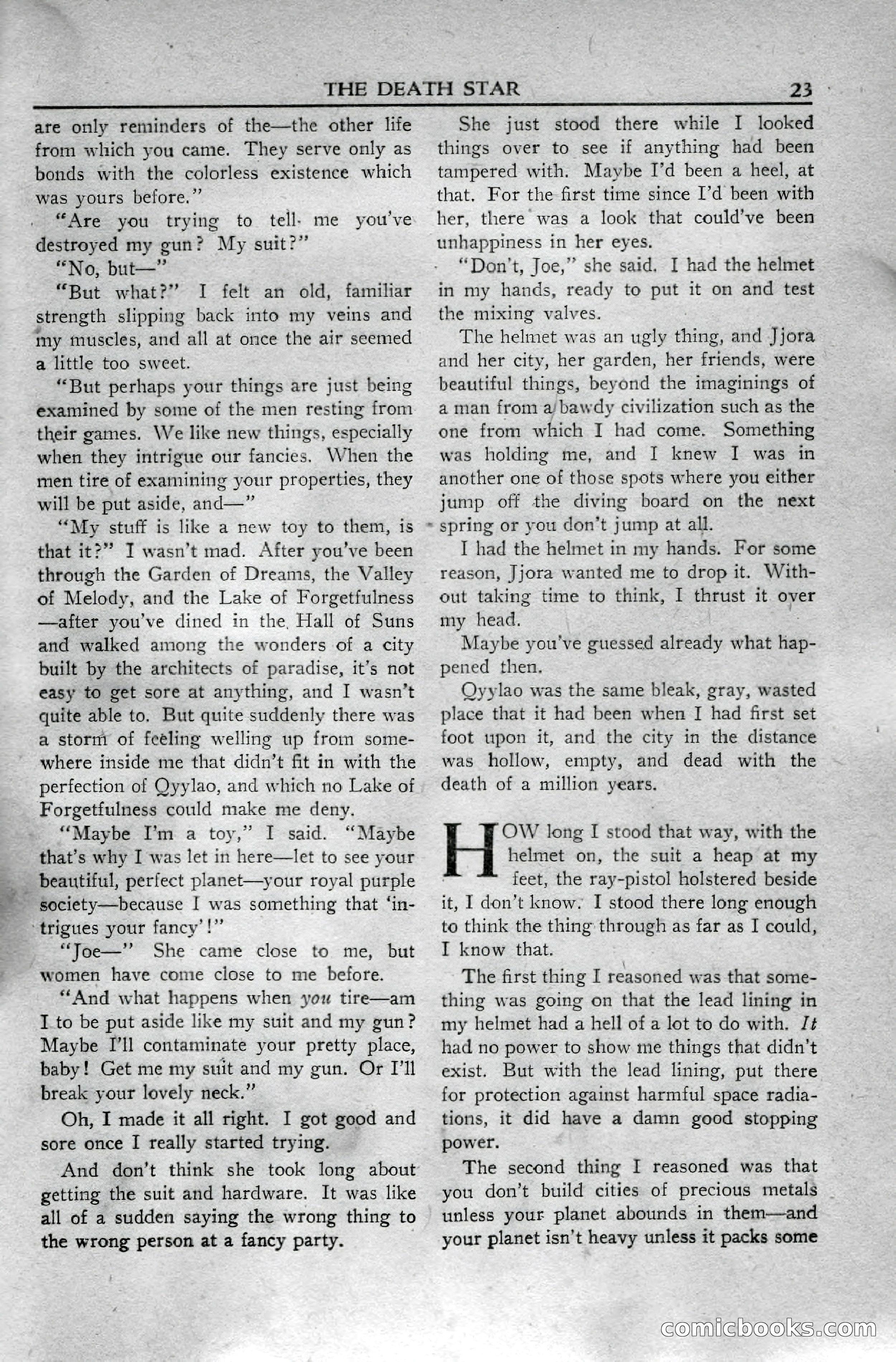Super Science Stories, April 1951 — page 23 of 116
