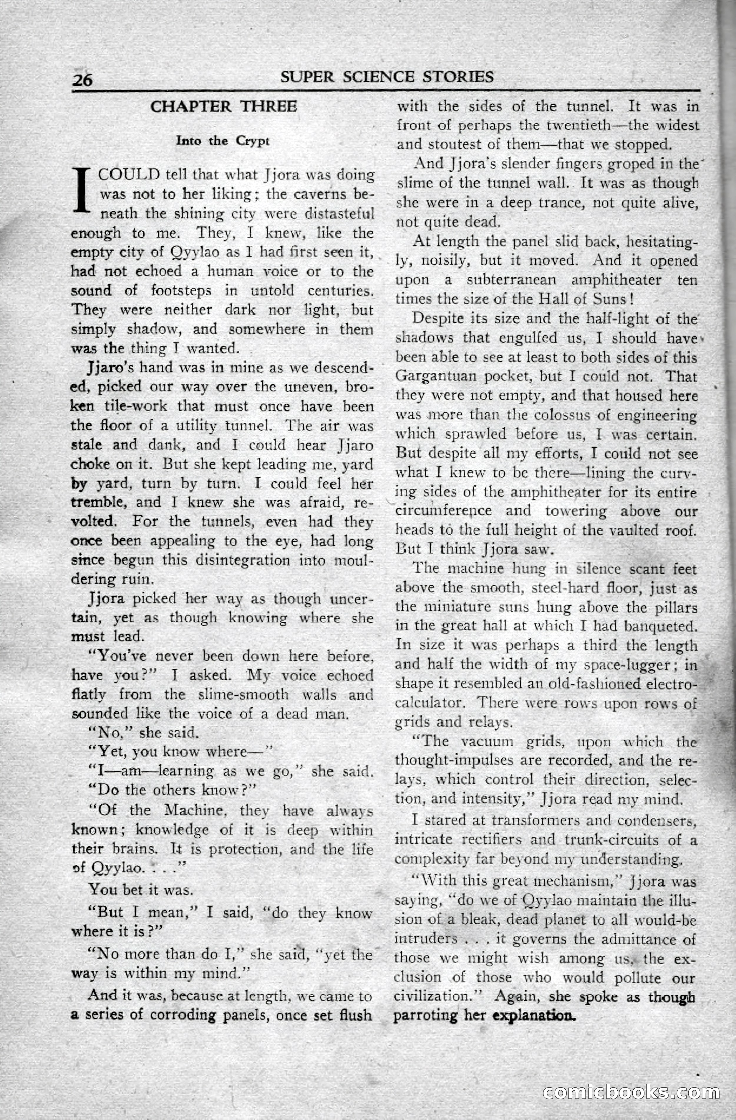 Super Science Stories, April 1951 — page 26 of 116
