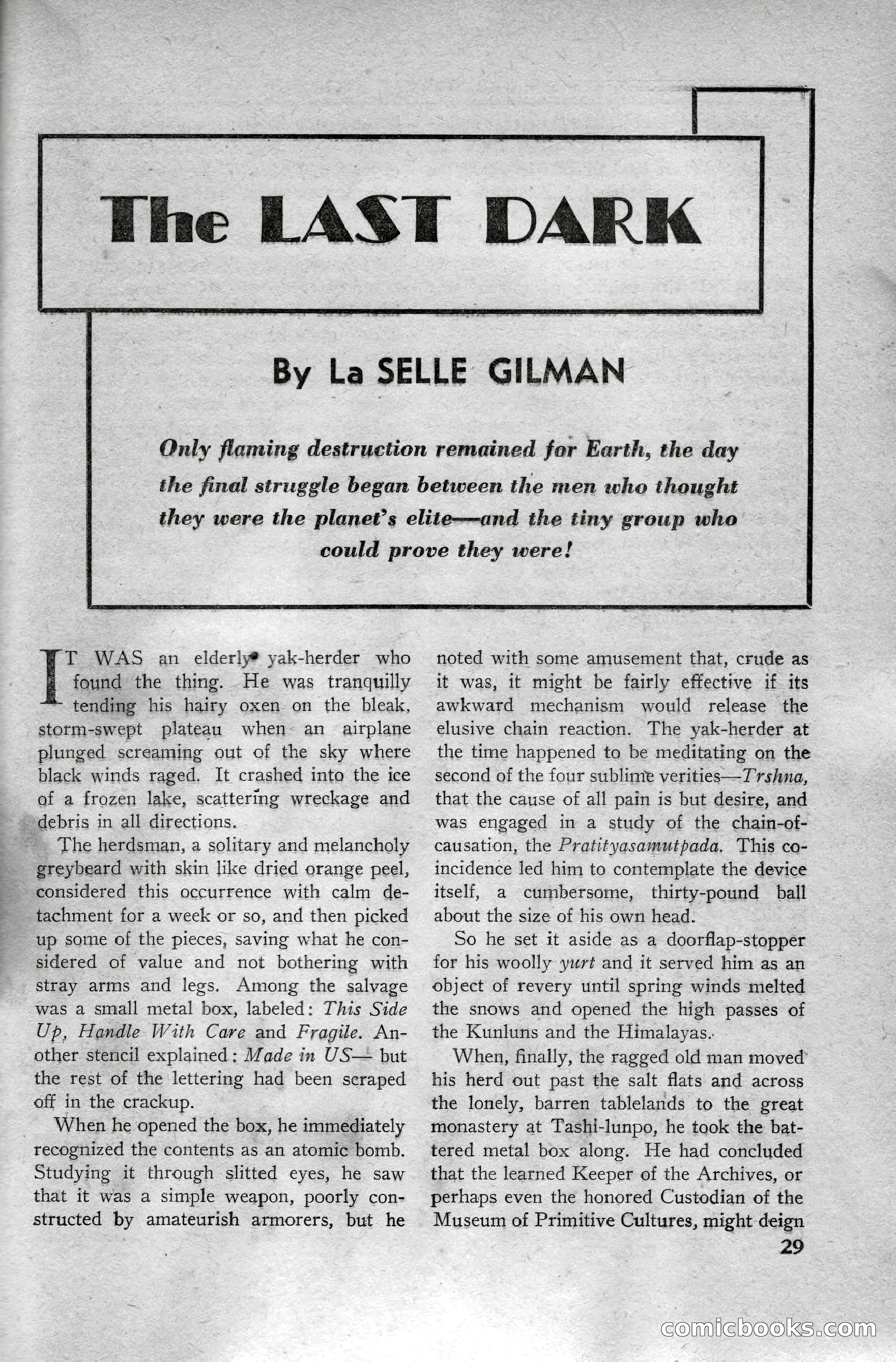 Super Science Stories, April 1951 — page 29 of 116