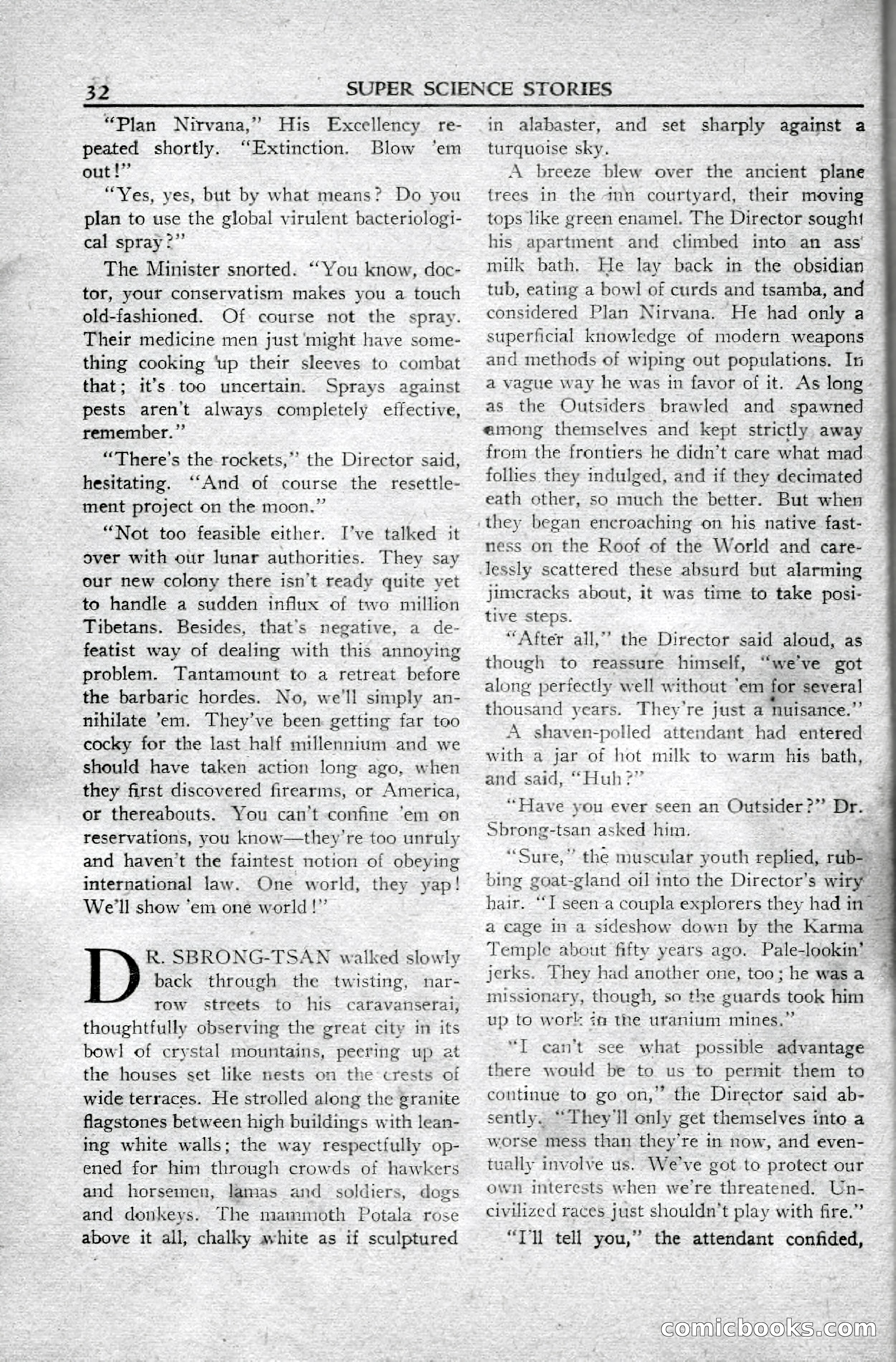 Super Science Stories, April 1951 — page 32 of 116