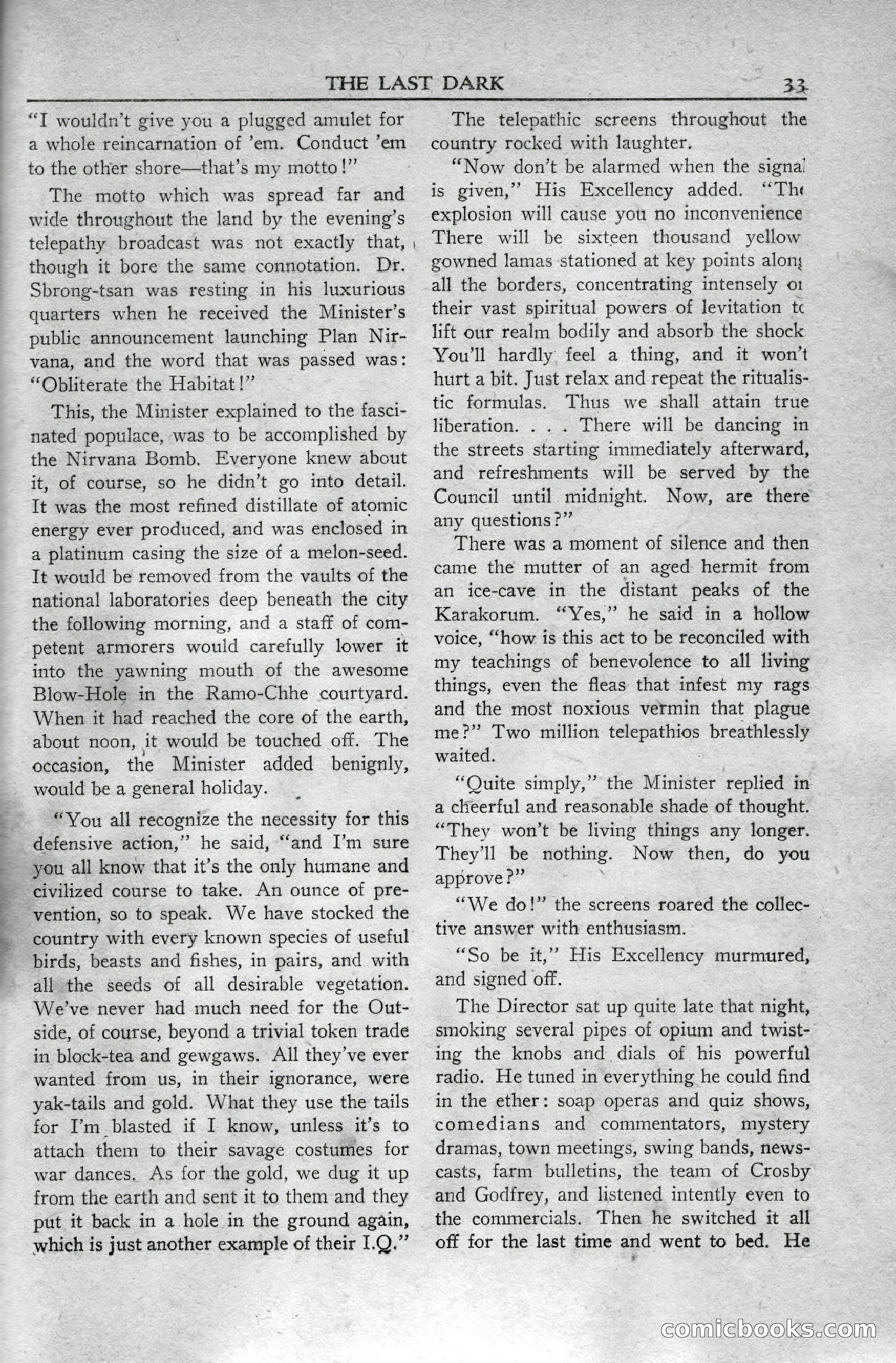 Super Science Stories, April 1951 — page 33 of 116