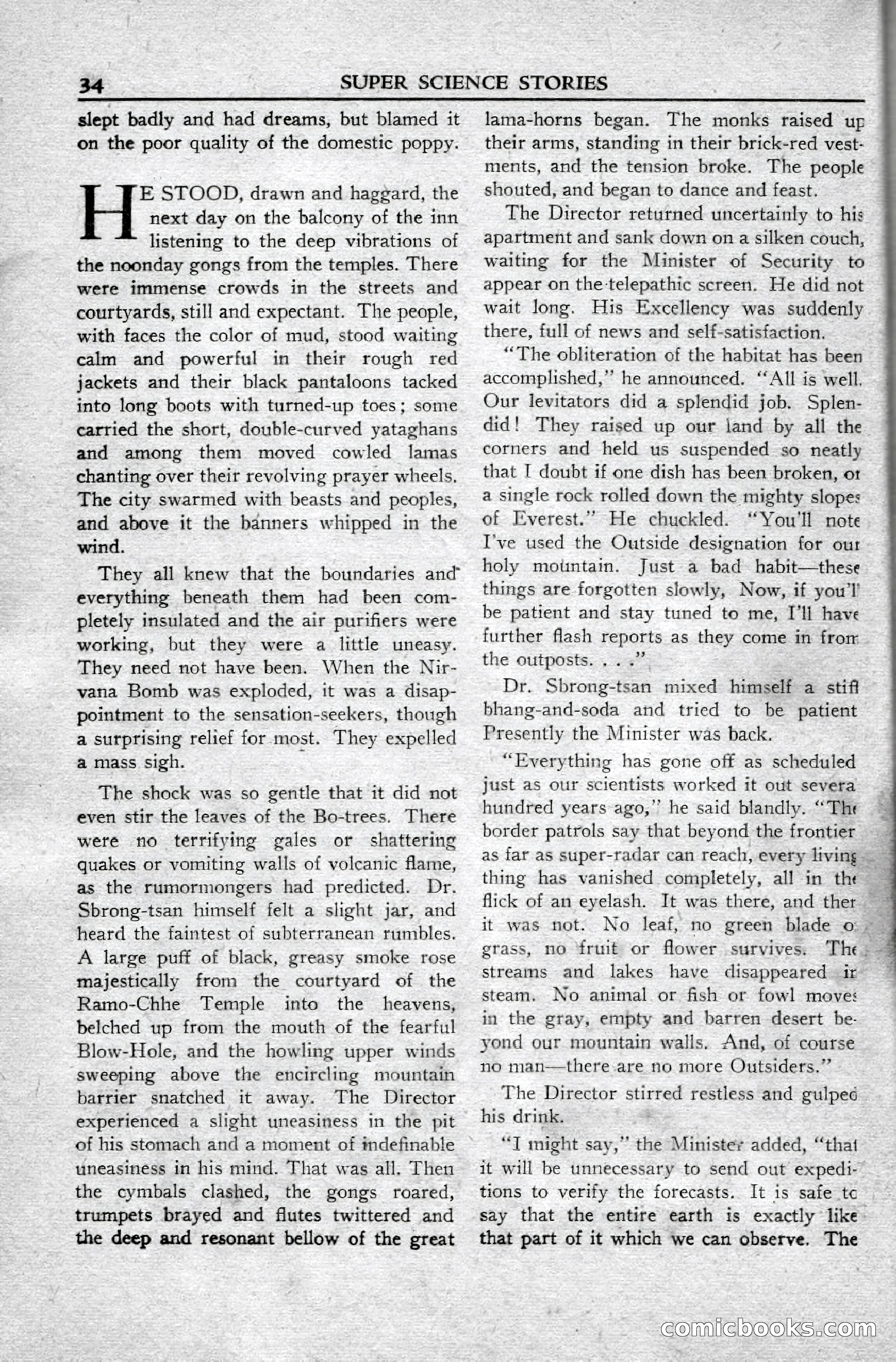 Super Science Stories, April 1951 — page 34 of 116