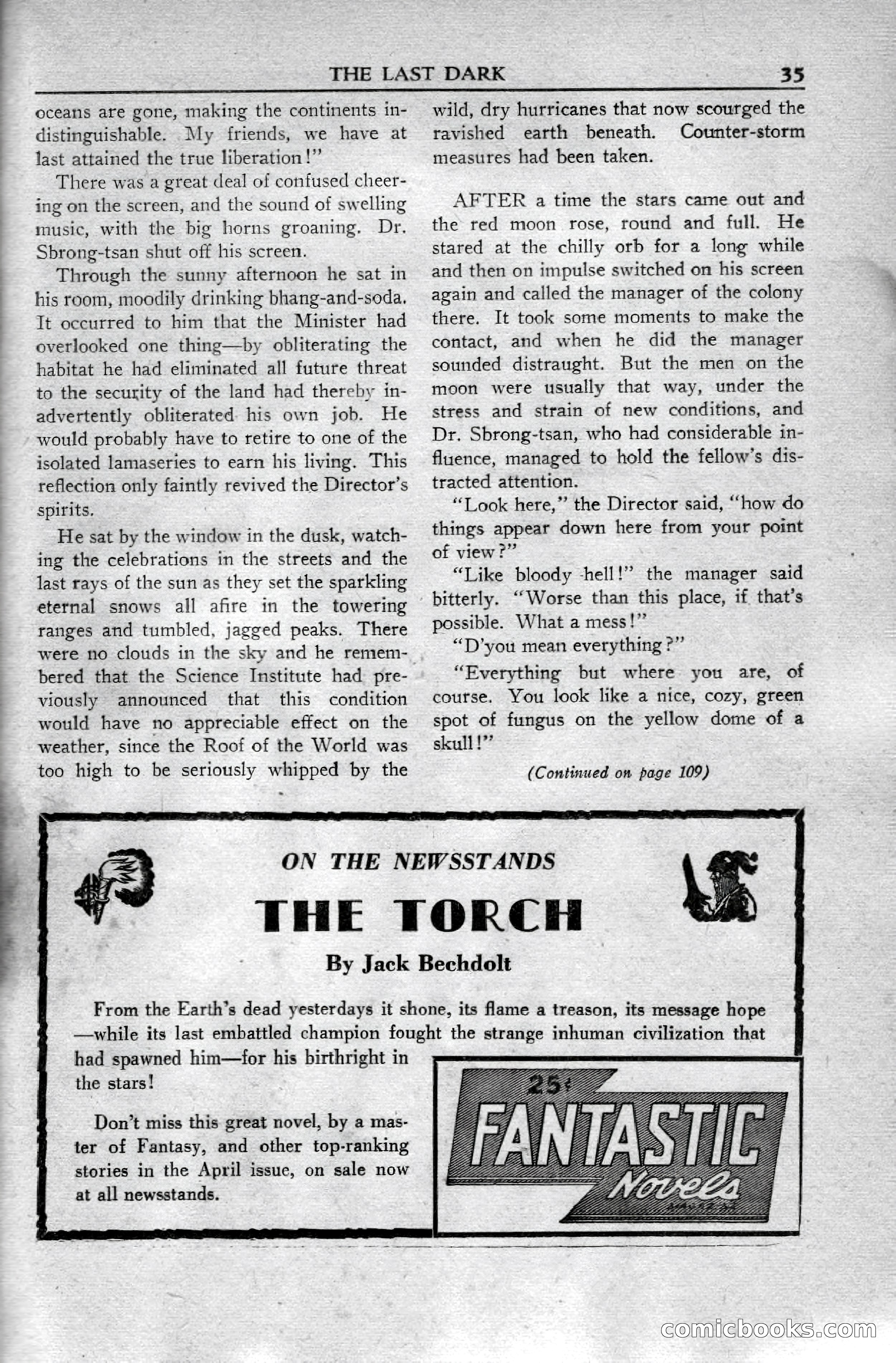 Super Science Stories, April 1951 — page 35 of 116