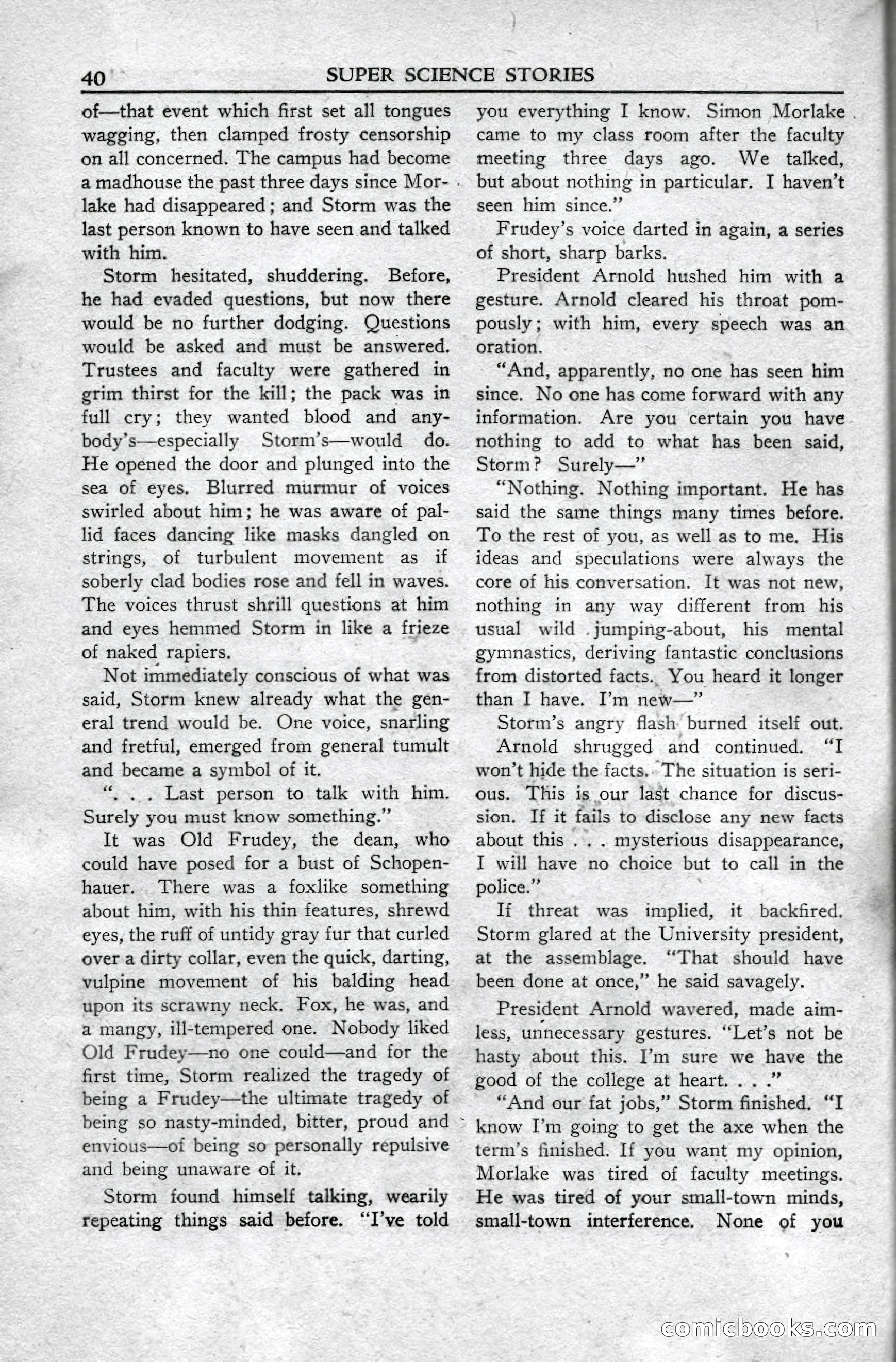 Super Science Stories, April 1951 — page 40 of 116