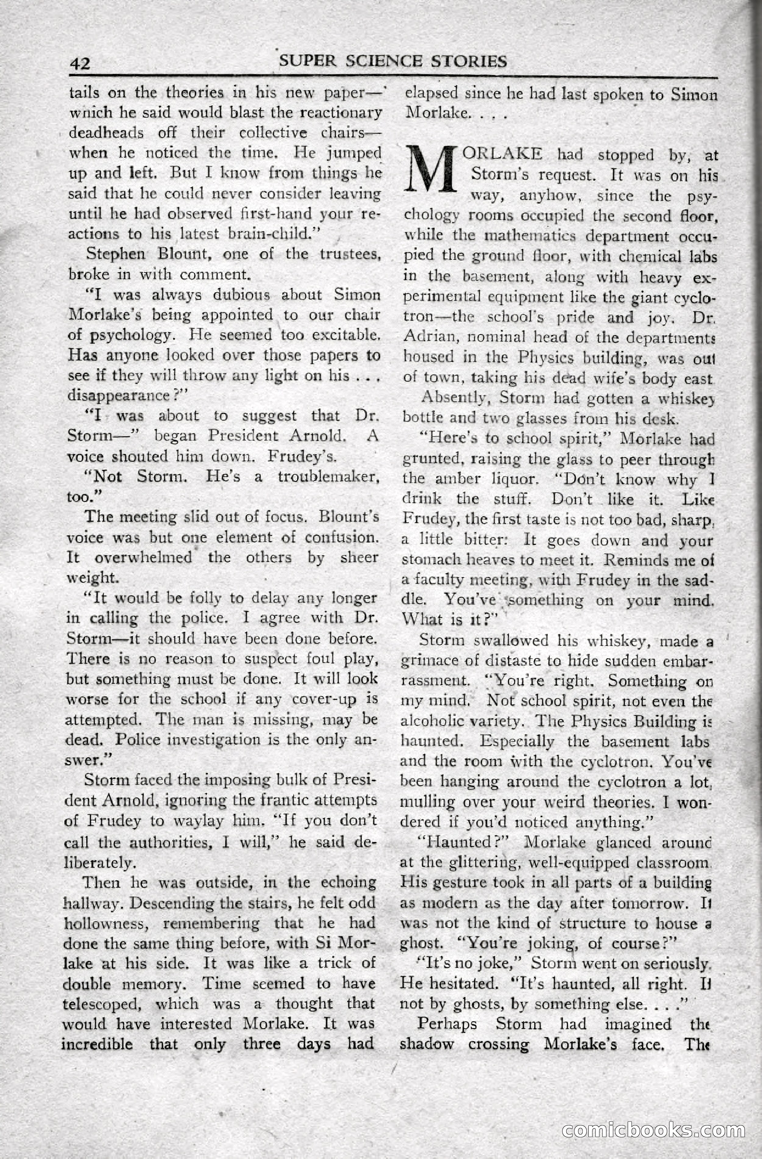 Super Science Stories, April 1951 — page 42 of 116