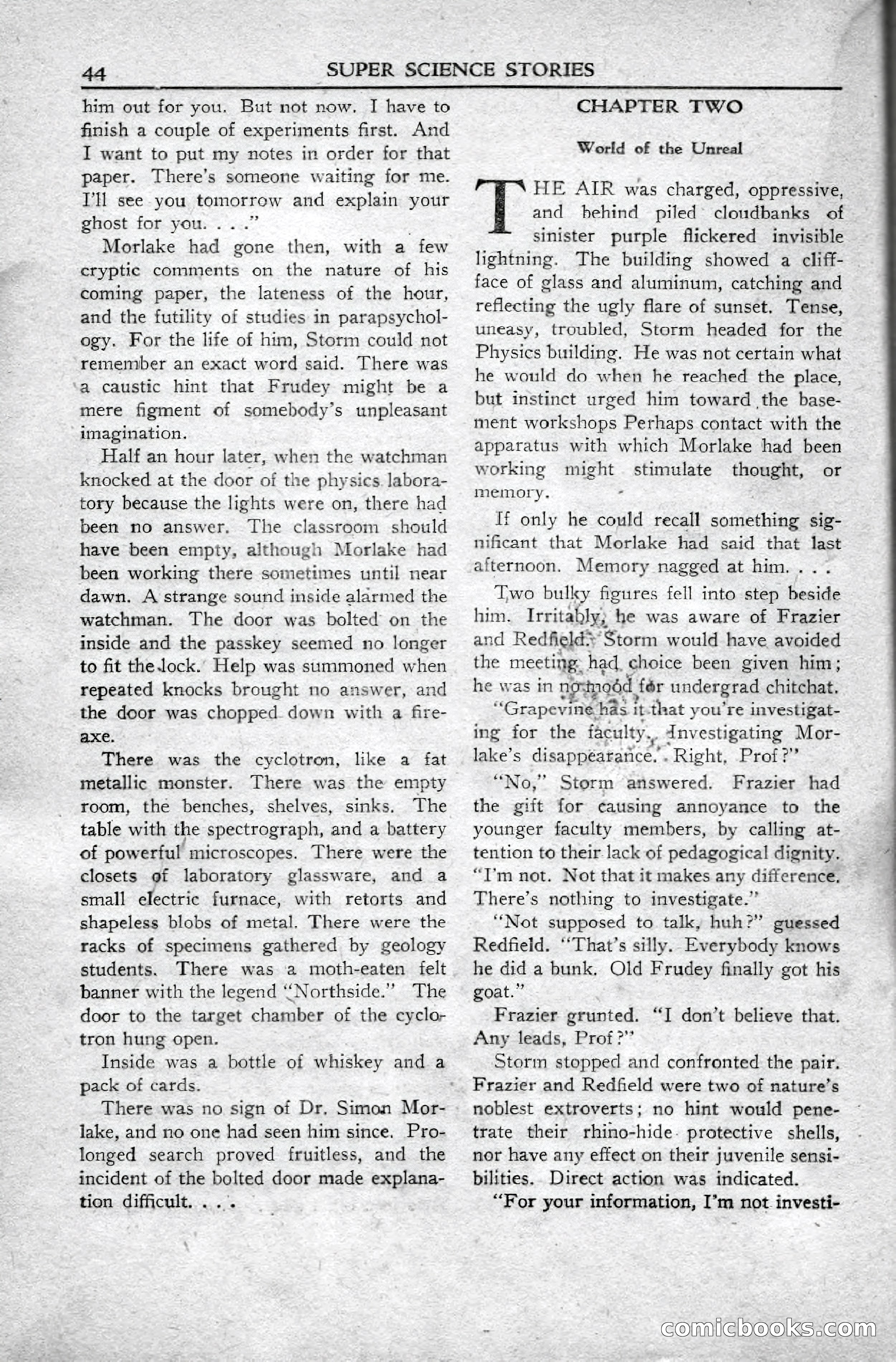Super Science Stories, April 1951 — page 44 of 116