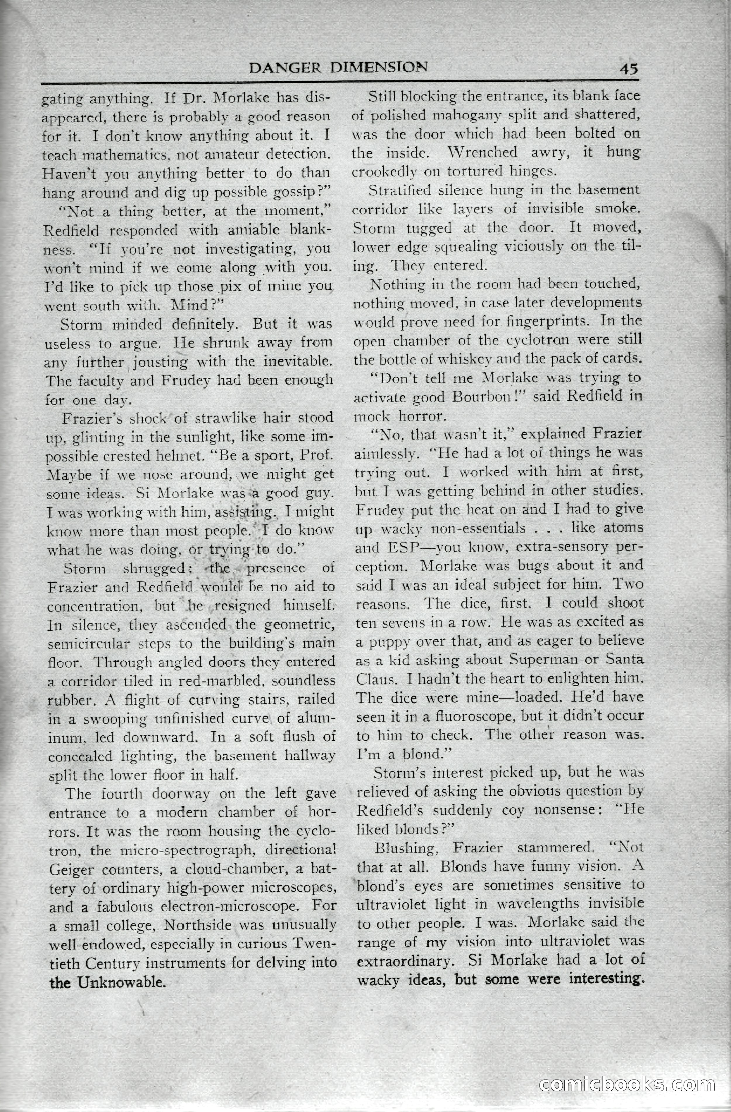 Super Science Stories, April 1951 — page 45 of 116