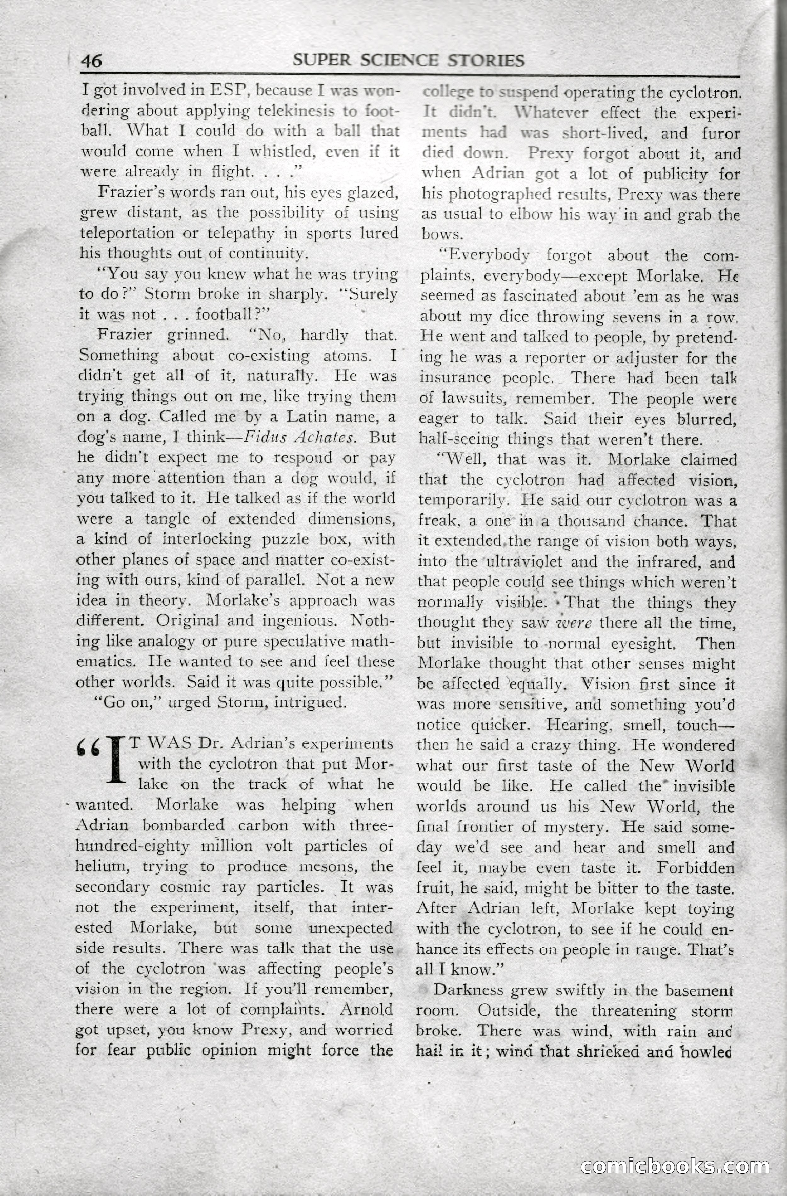 Super Science Stories, April 1951 — page 46 of 116