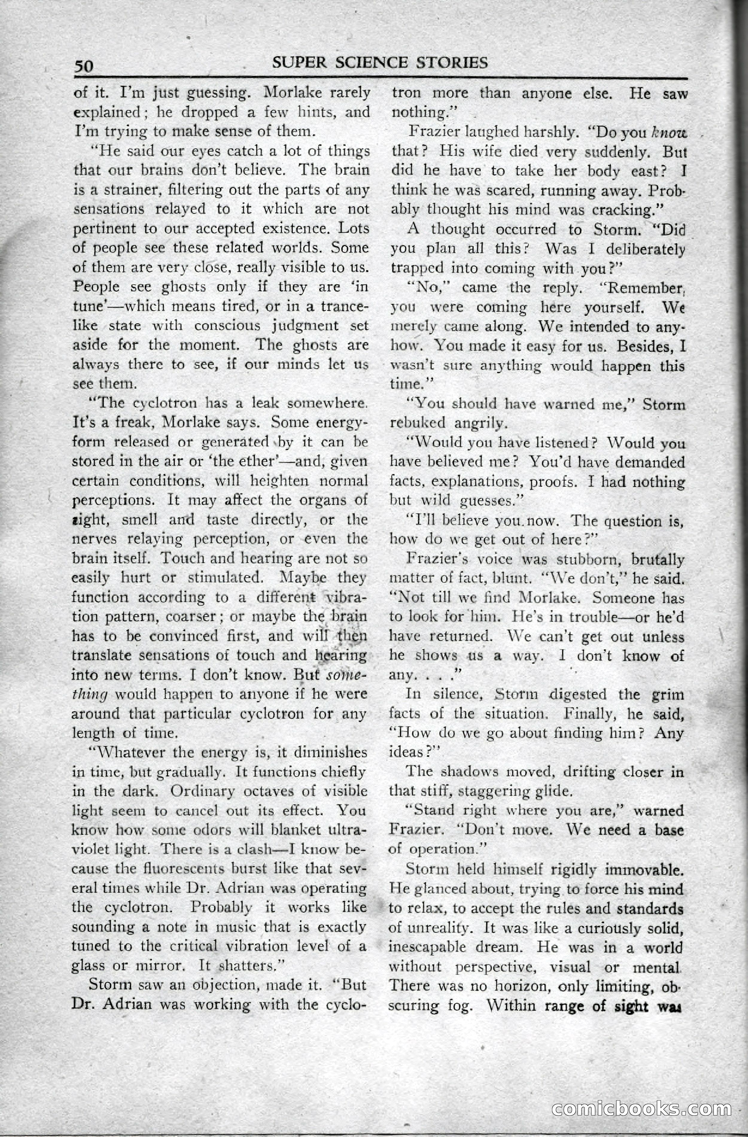 Super Science Stories, April 1951 — page 50 of 116