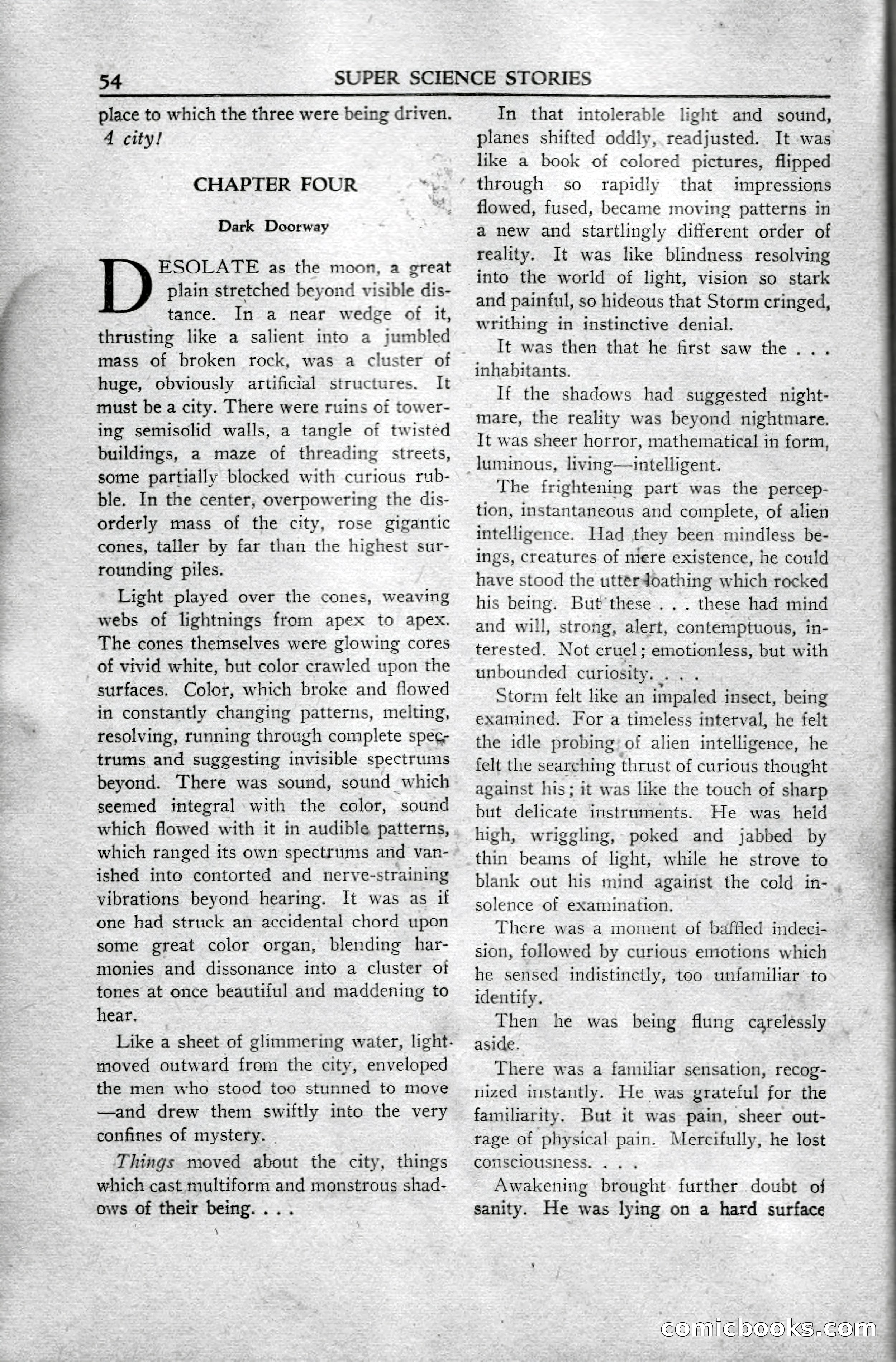 Super Science Stories, April 1951 — page 54 of 116